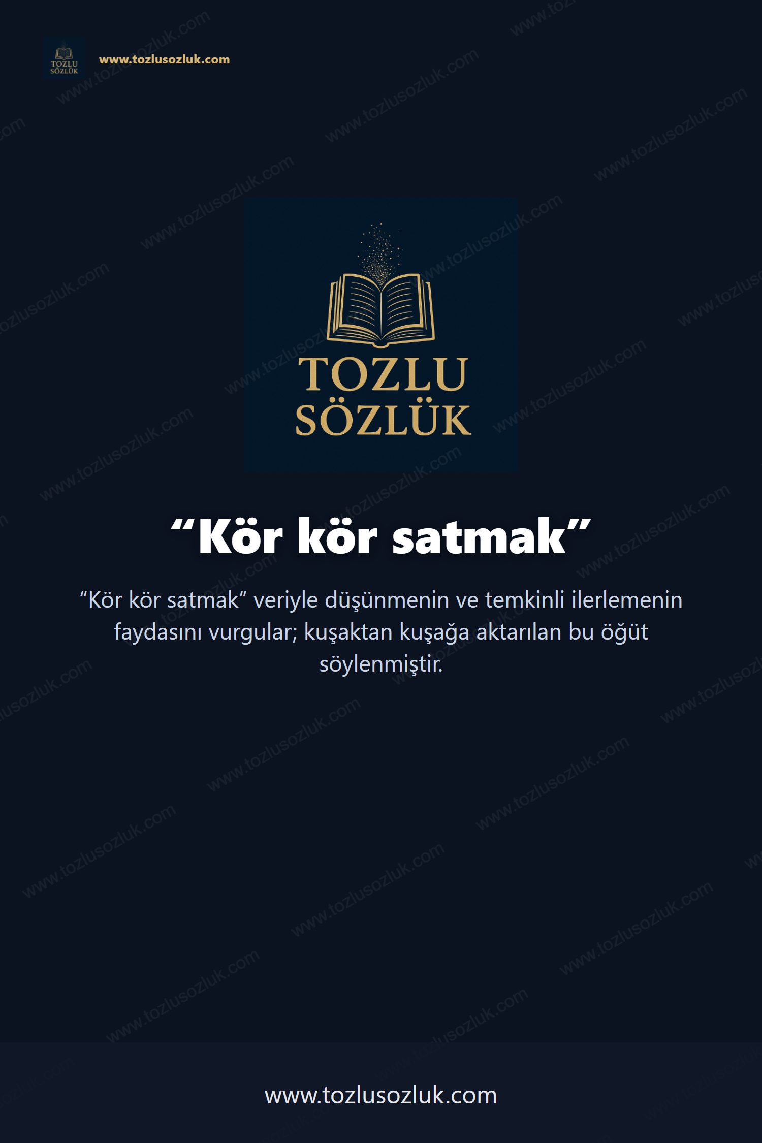 Kör kör satmak Pinterest görseli