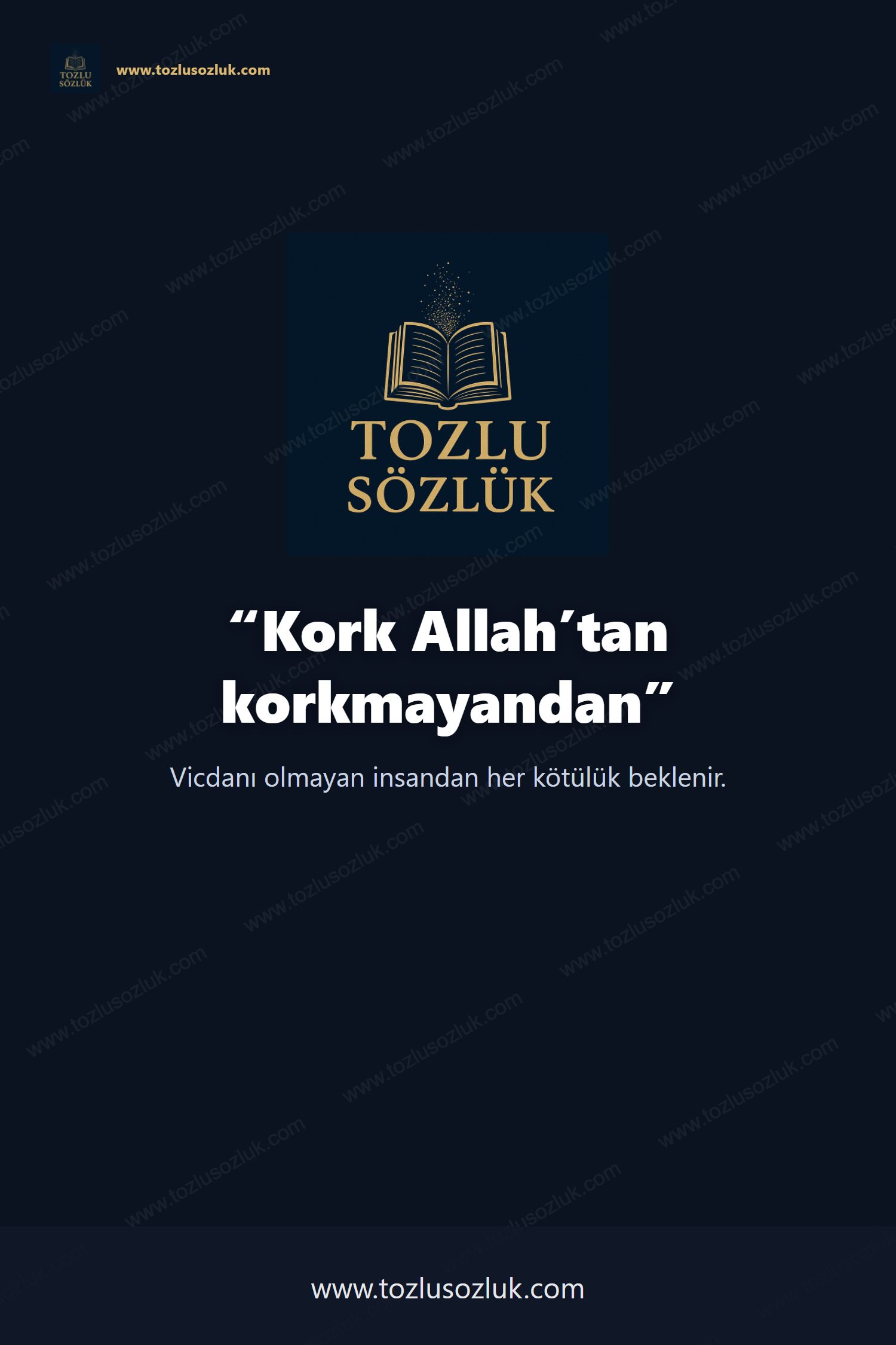 Kork Allah’tan korkmayandan Pinterest görseli