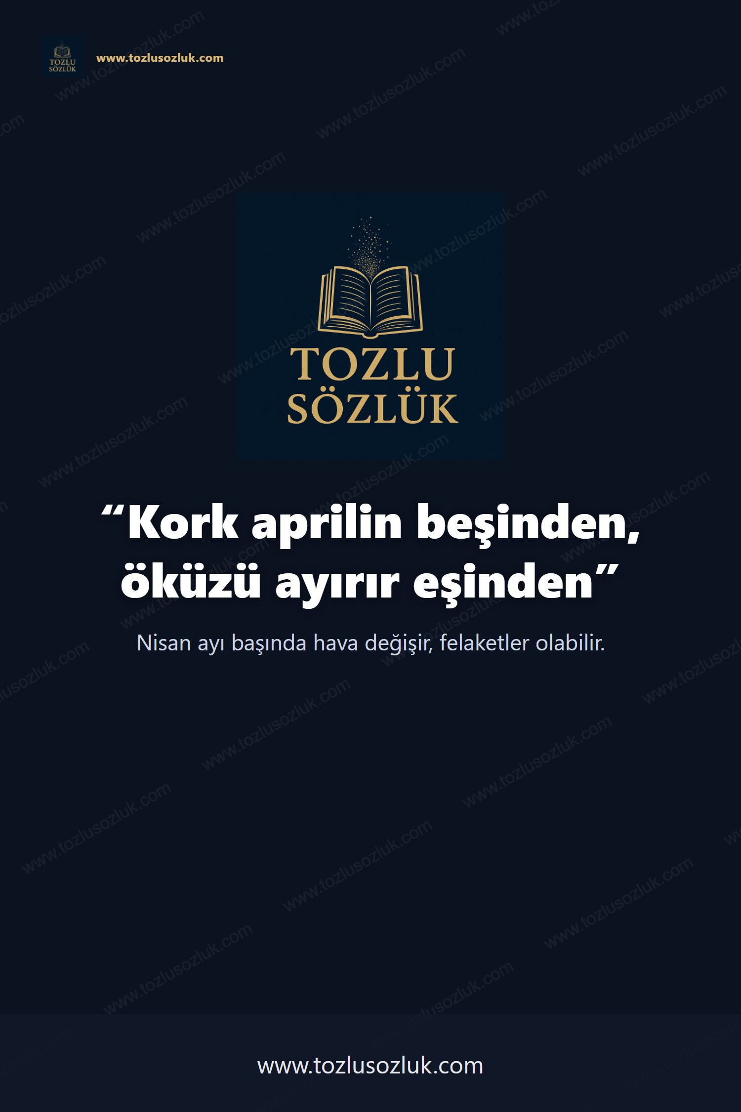 Kork aprilin beşinden, öküzü ayırır eşinden Pinterest görseli