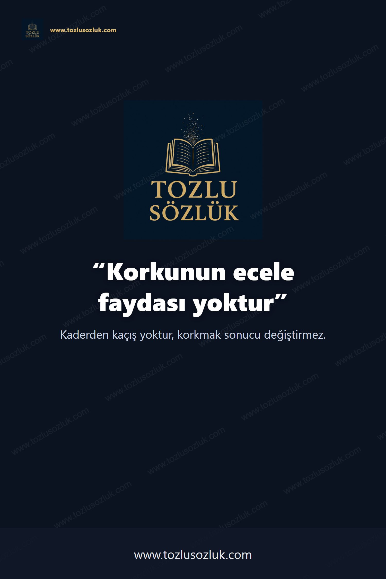 Korkunun ecele faydası yoktur Pinterest görseli