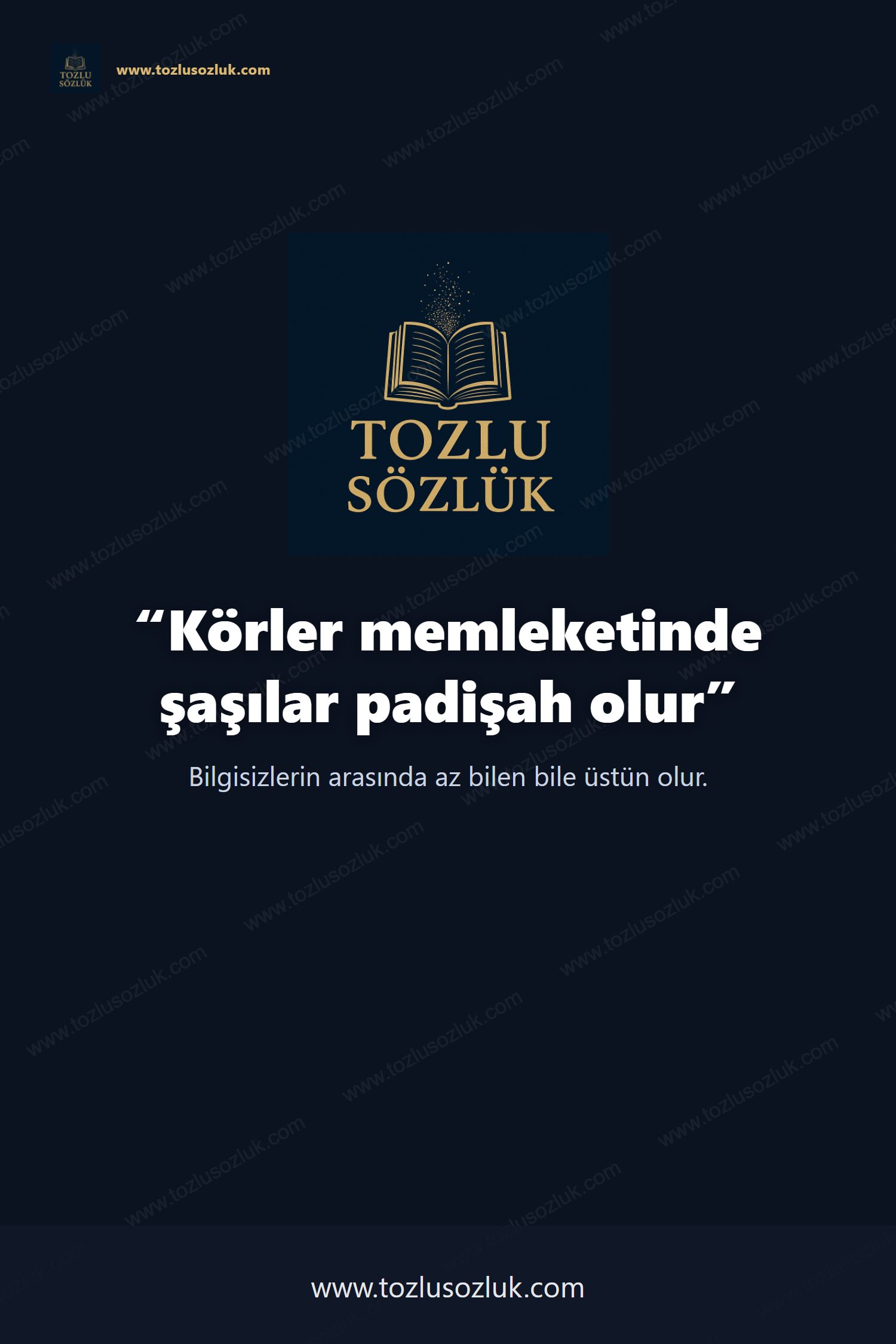 Körler memleketinde şaşılar padişah olur Pinterest görseli