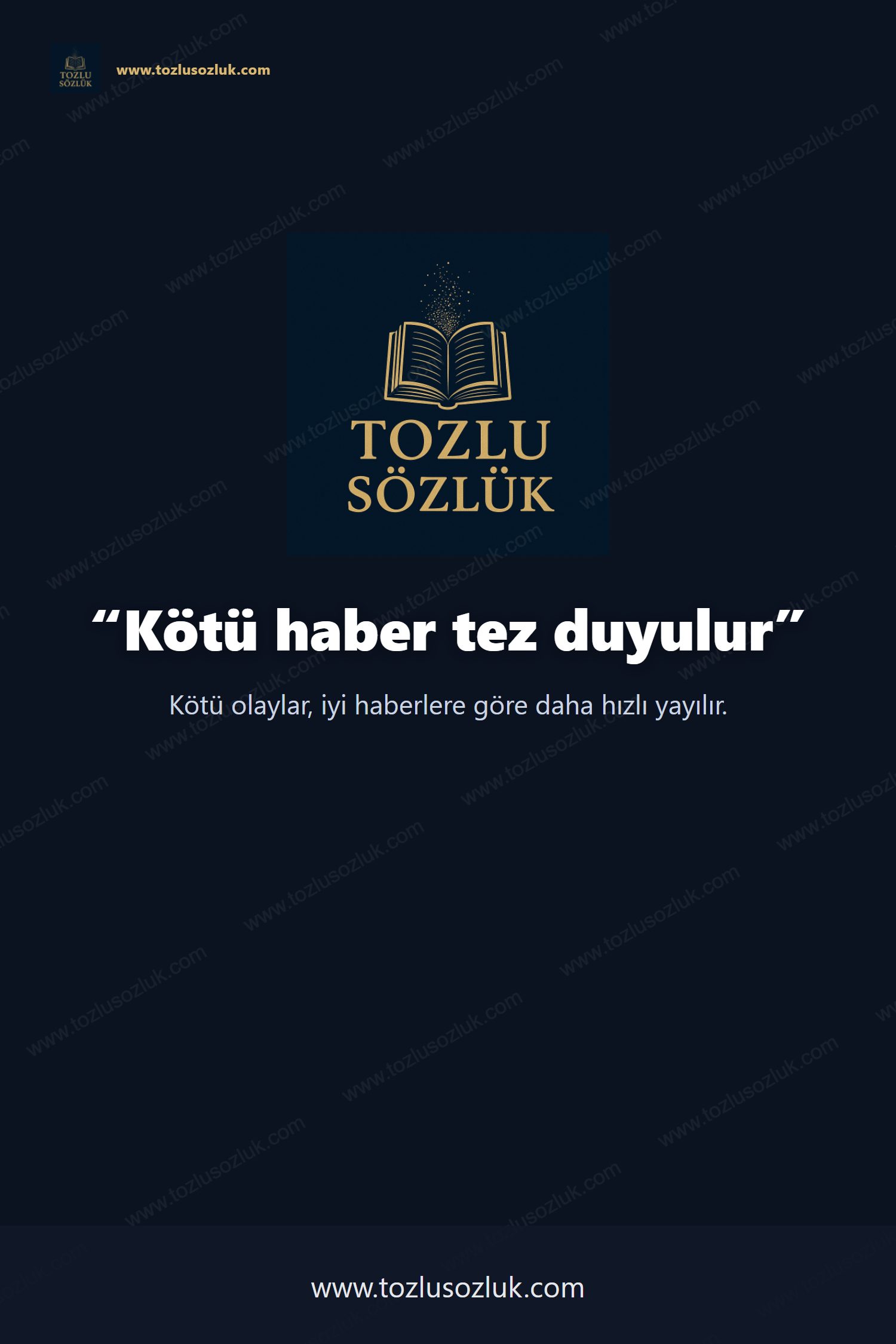 Kötü haber tez duyulur Pinterest görseli