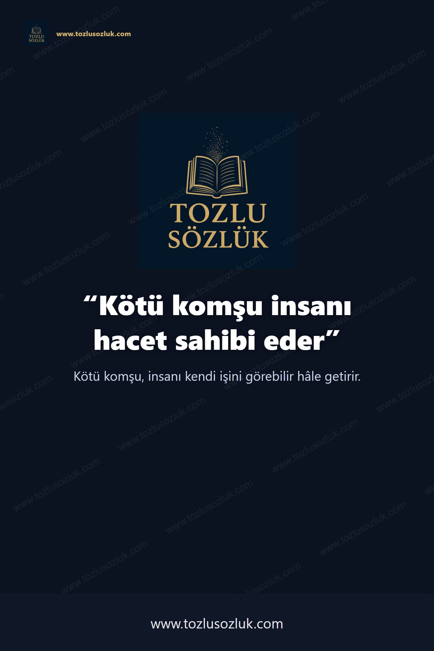 Kötü komşu insanı hacet sahibi eder Pinterest görseli