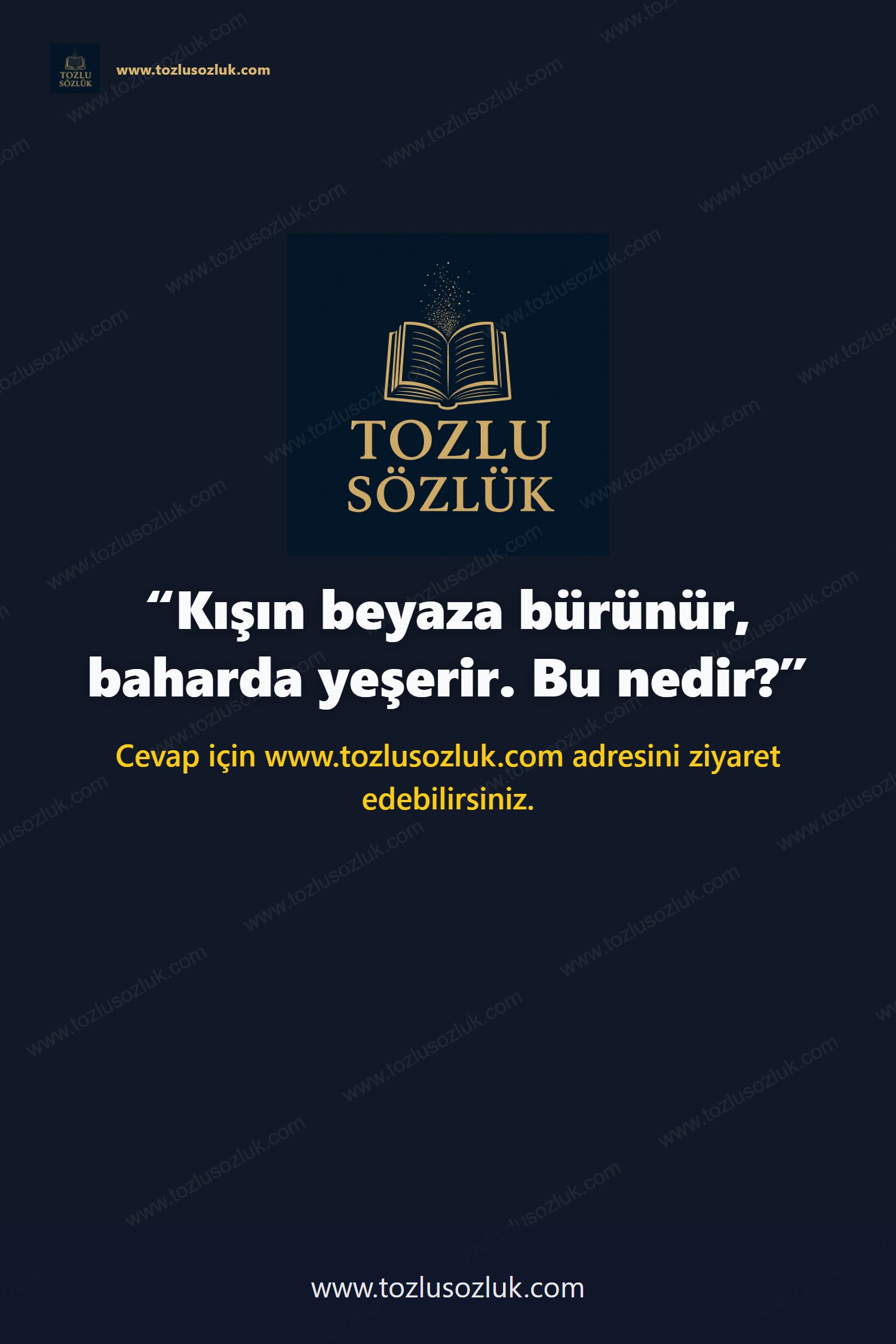 Kışın beyaza bürünür, baharda yeşerir. Bu nedir? Pinterest görseli