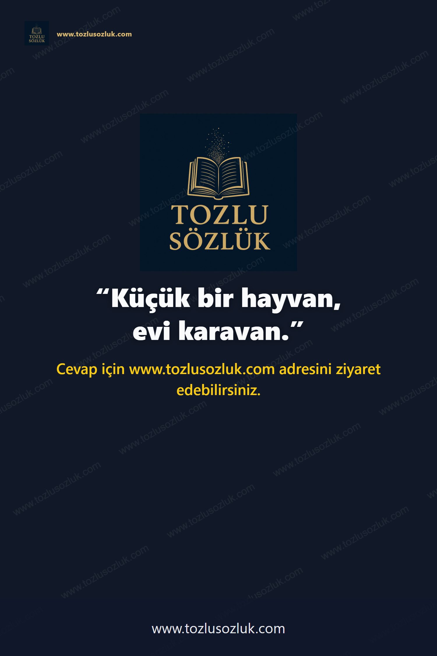 Küçük bir hayvan, evi karavan. Pinterest görseli