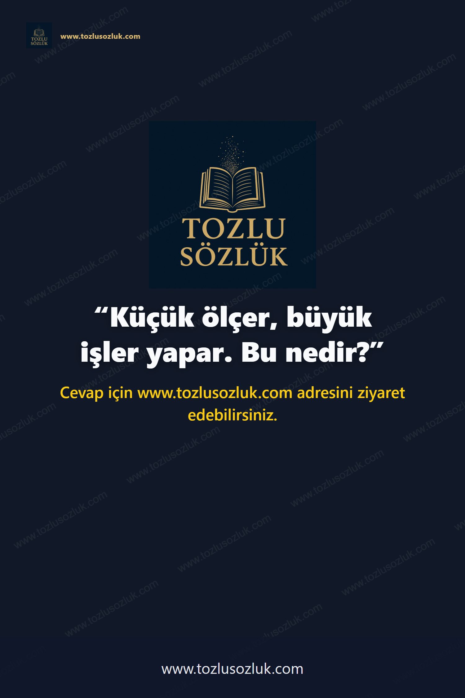 Küçük ölçer, büyük işler yapar. Bu nedir? Pinterest görseli