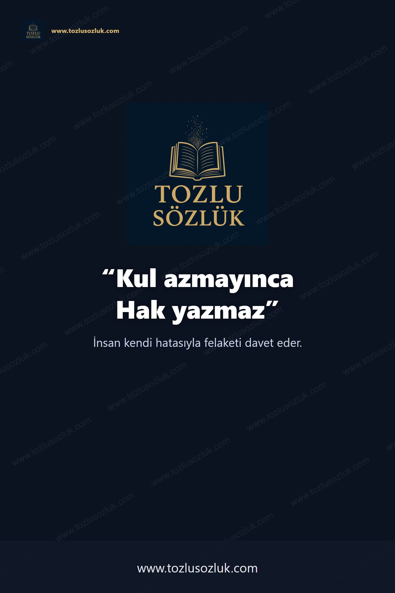 Kul azmayınca Hak yazmaz Pinterest görseli