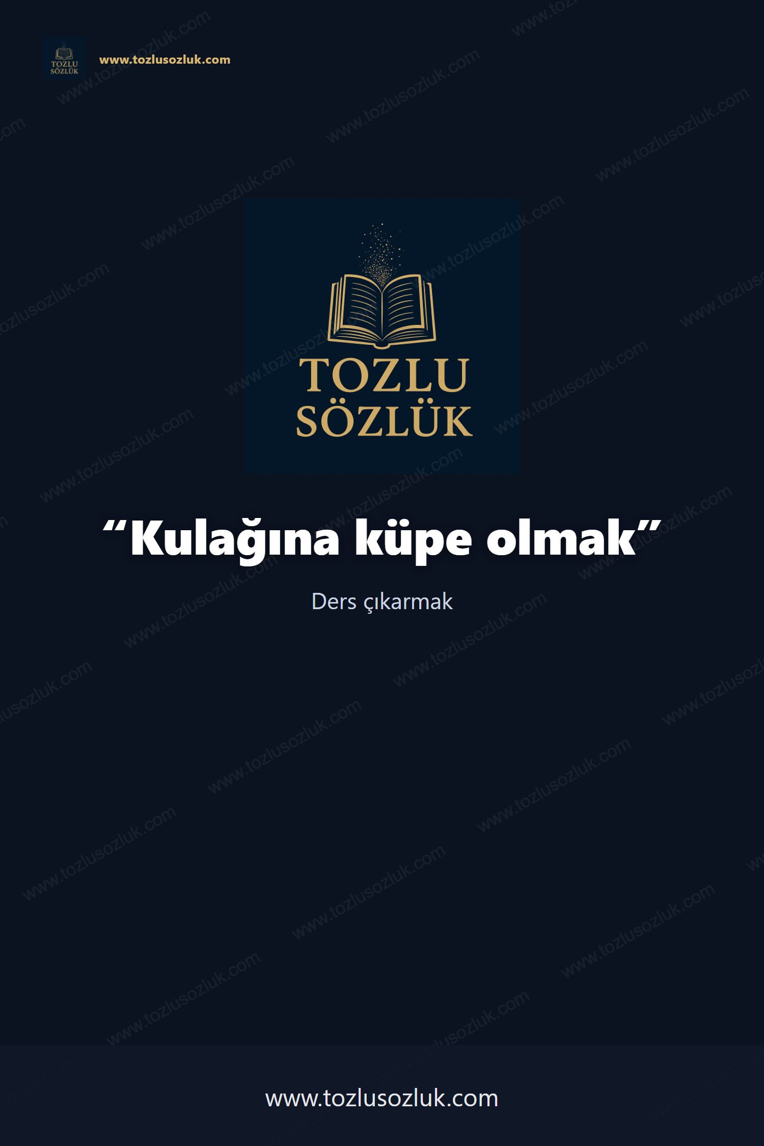 Kulağına küpe olmak Pinterest görseli