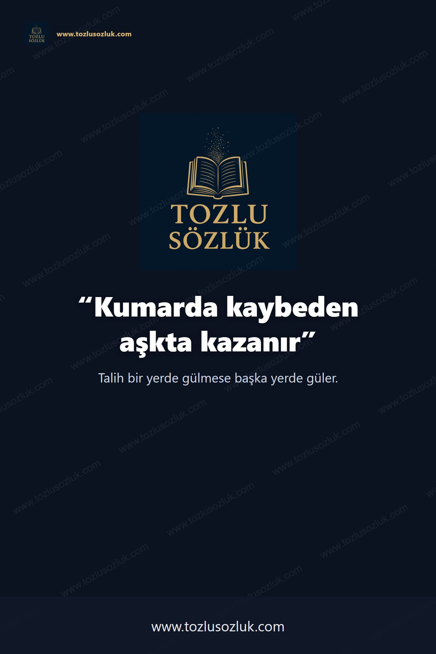 Kumarda kaybeden aşkta kazanır Pinterest görseli