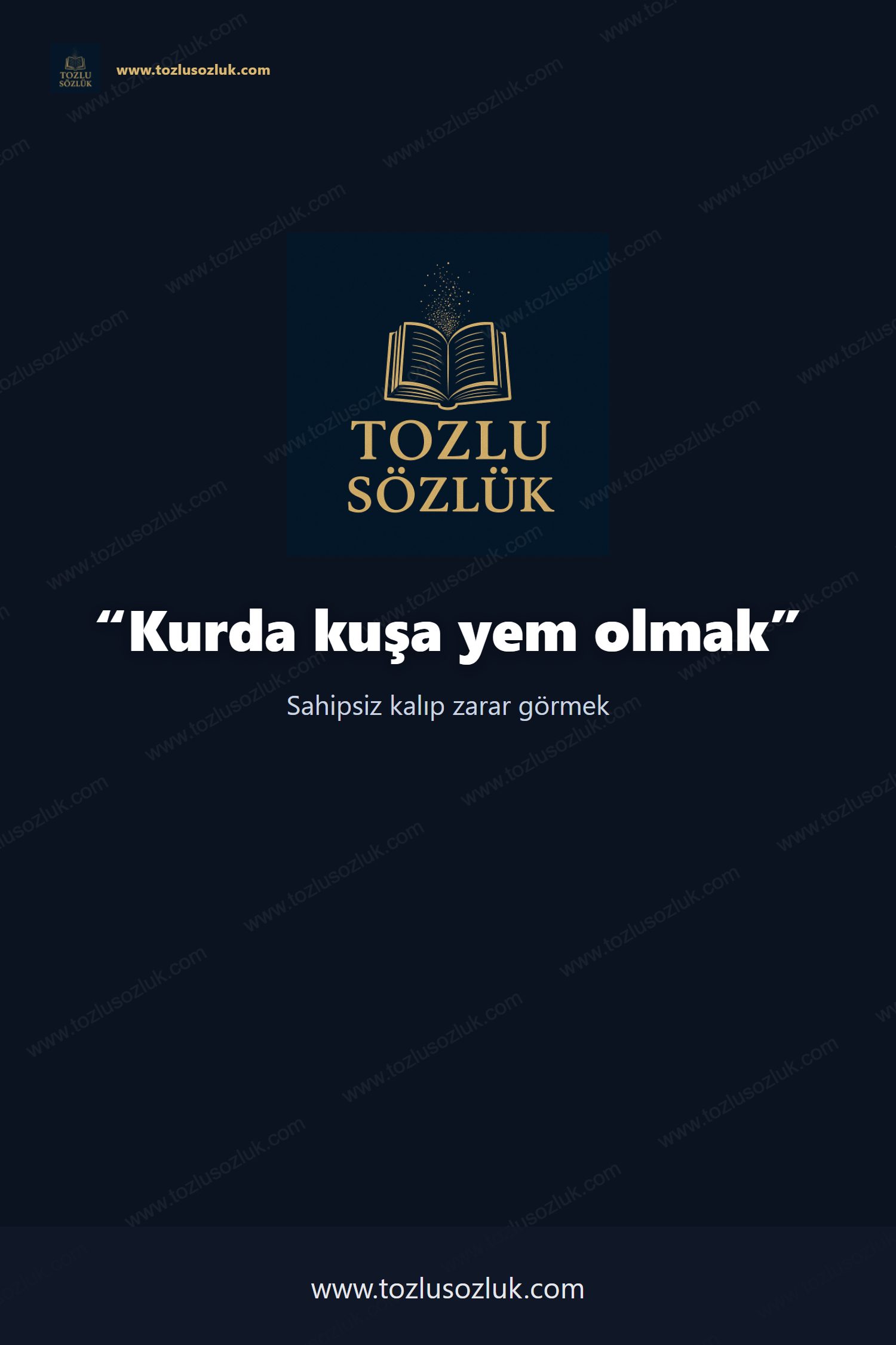 Kurda kuşa yem olmak Pinterest görseli