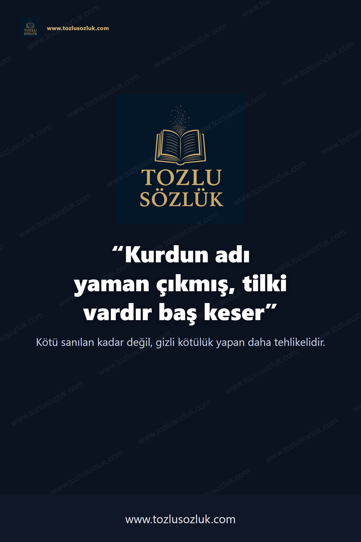 Kurdun adı yaman çıkmış, tilki vardır baş keser Pinterest görseli