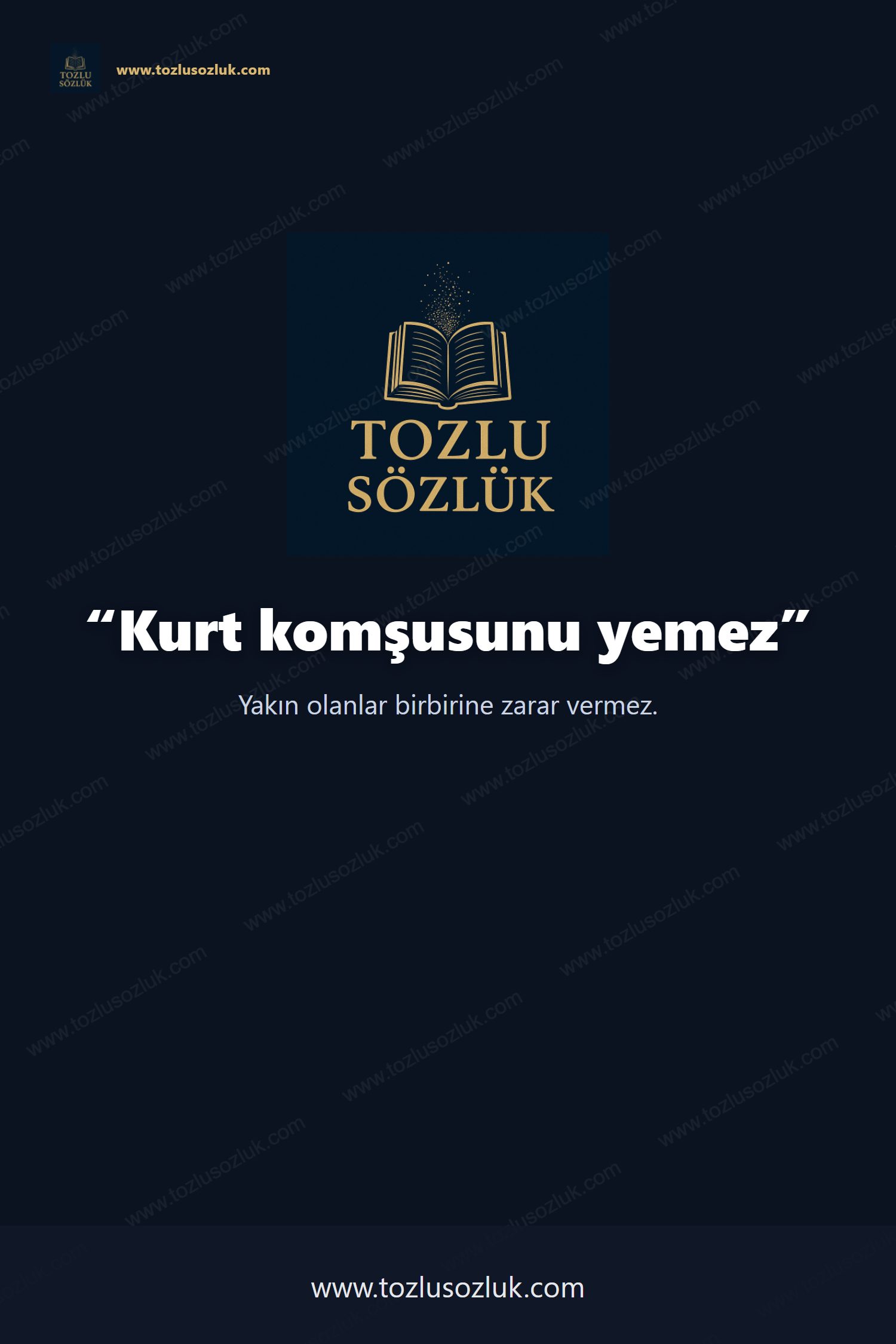 Kurt komşusunu yemez Pinterest görseli