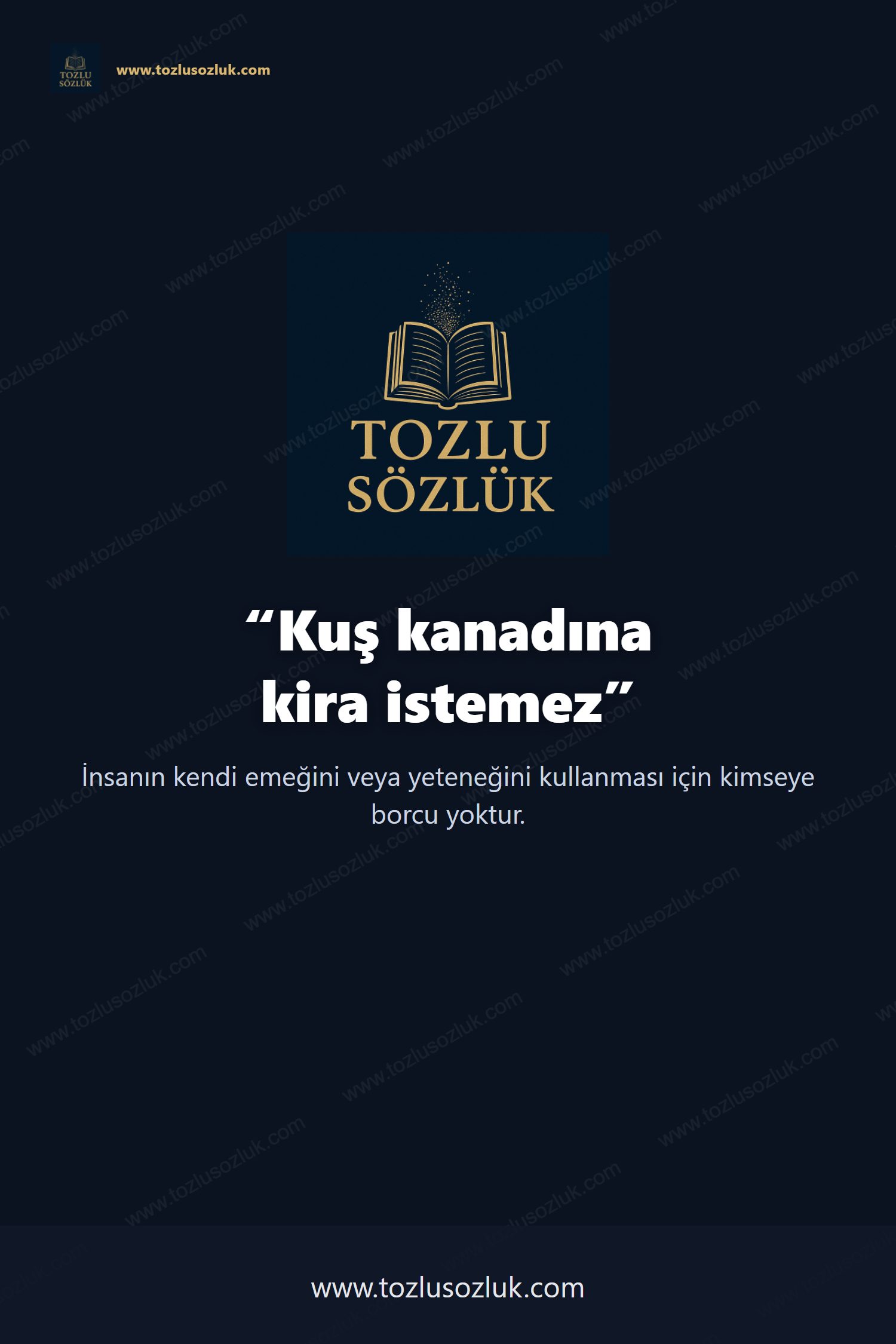 Kuş kanadına kira istemez Pinterest görseli