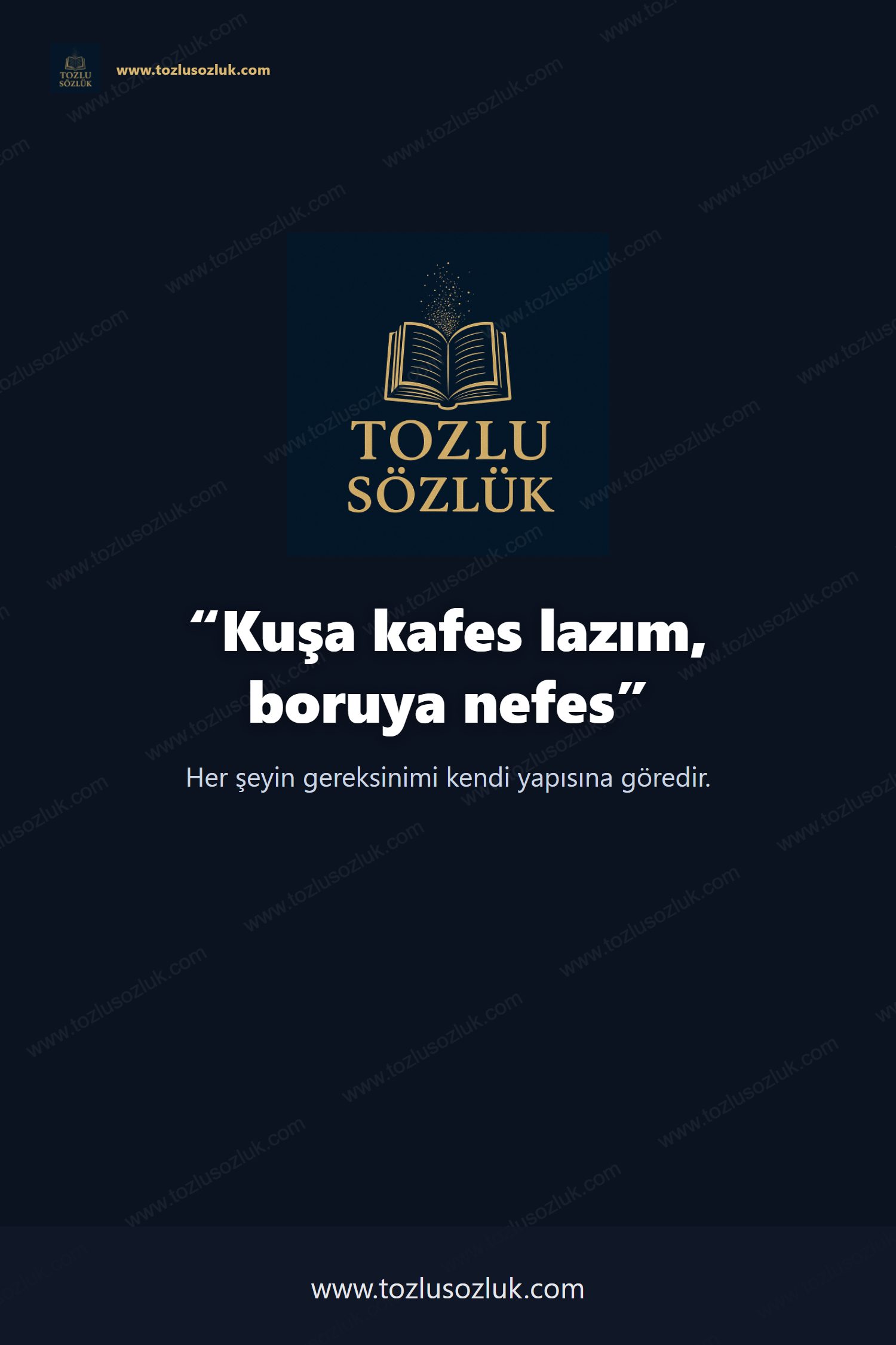 Kuşa kafes lazım, boruya nefes Pinterest görseli