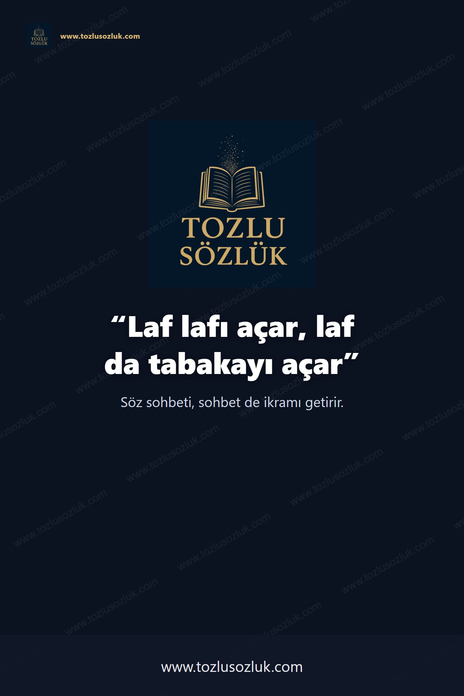 Laf lafı açar, laf da tabakayı açar Pinterest görseli