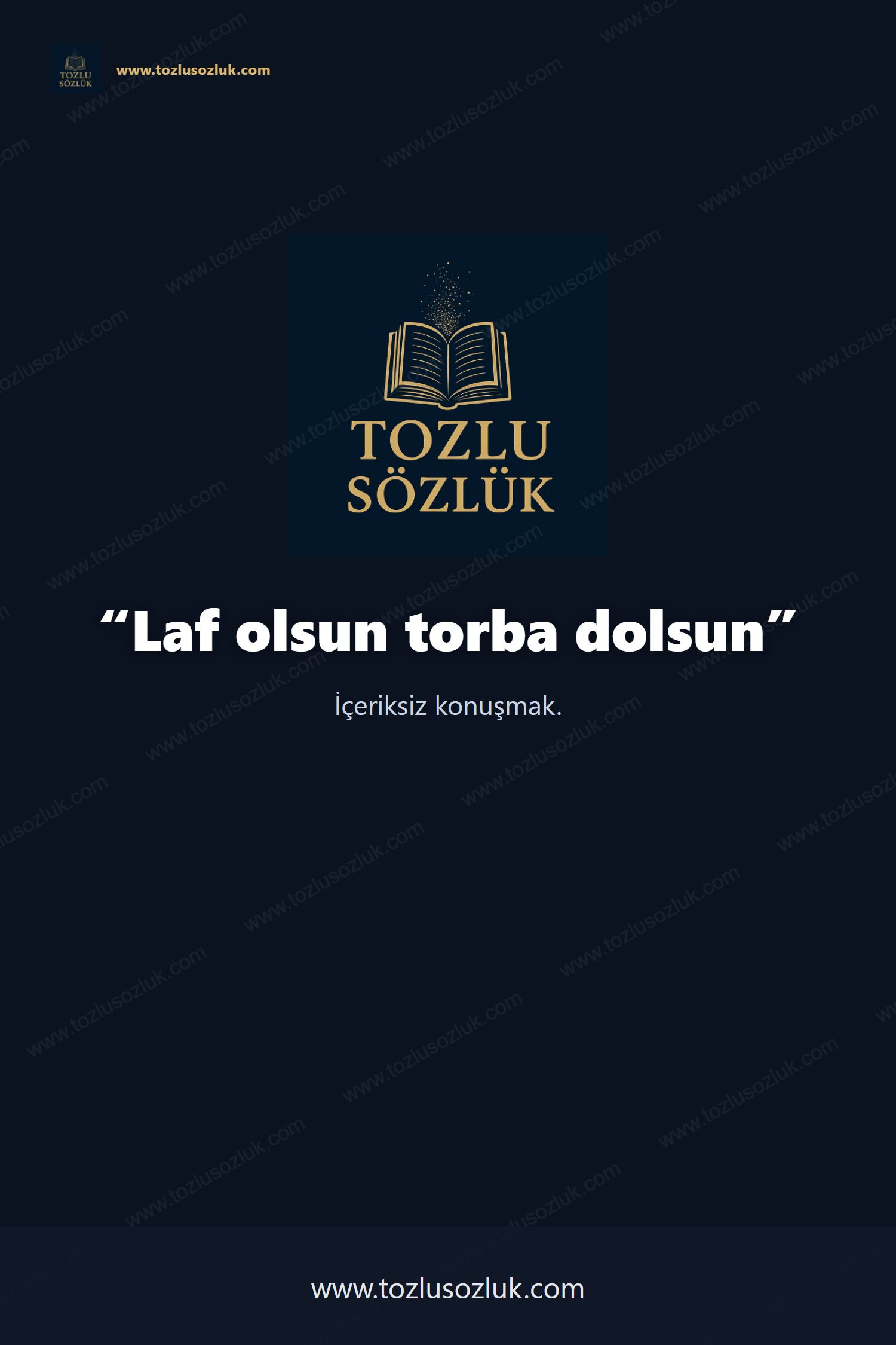 Laf olsun torba dolsun Pinterest görseli