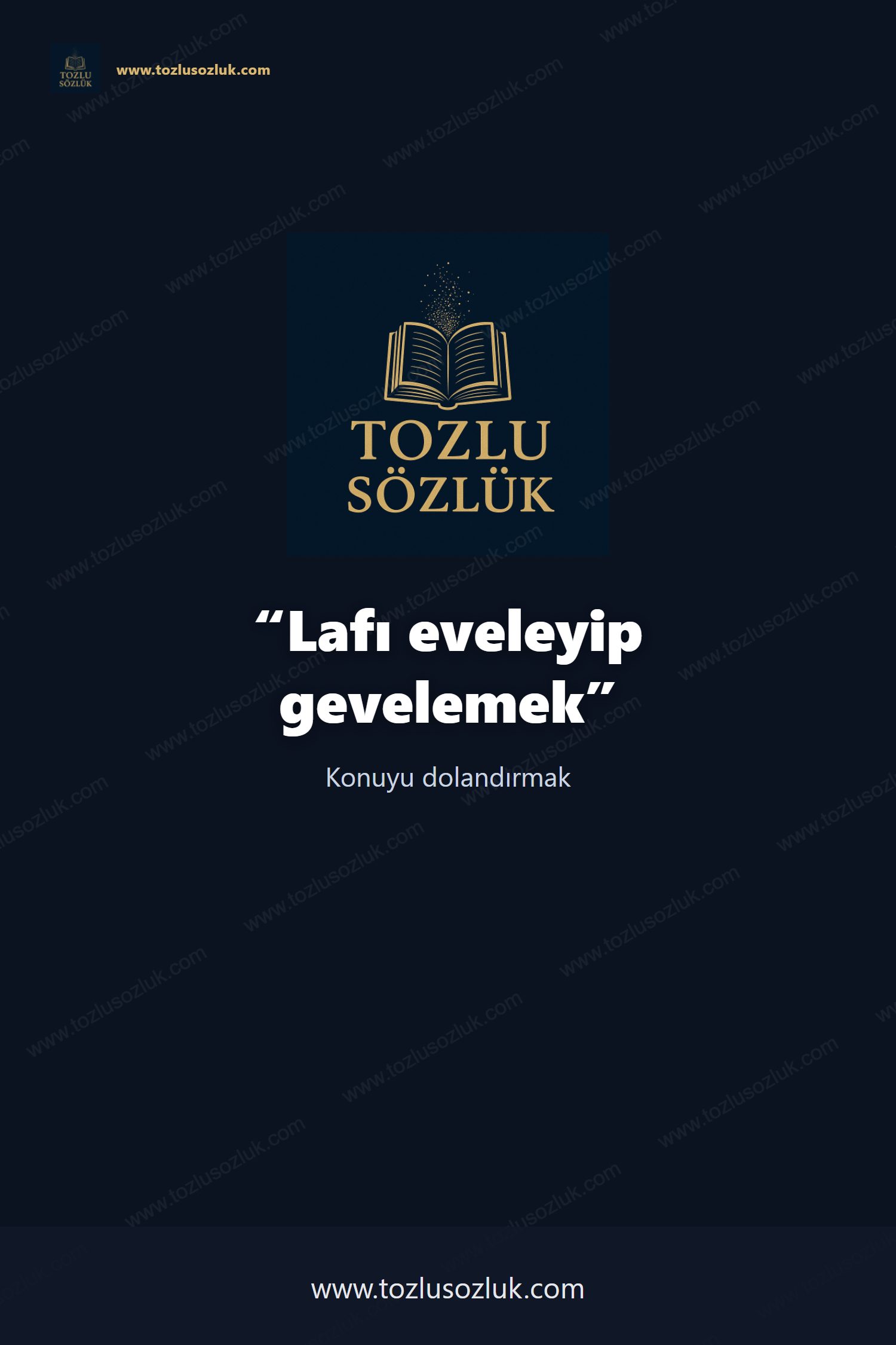 Lafı eveleyip gevelemek Pinterest görseli