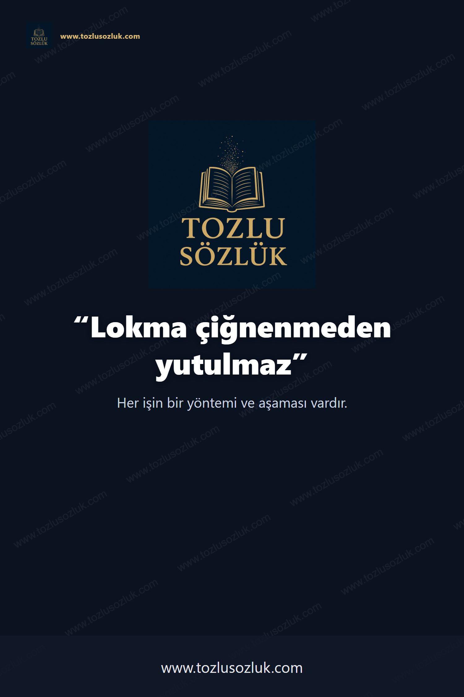 Lokma çiğnenmeden yutulmaz Pinterest görseli