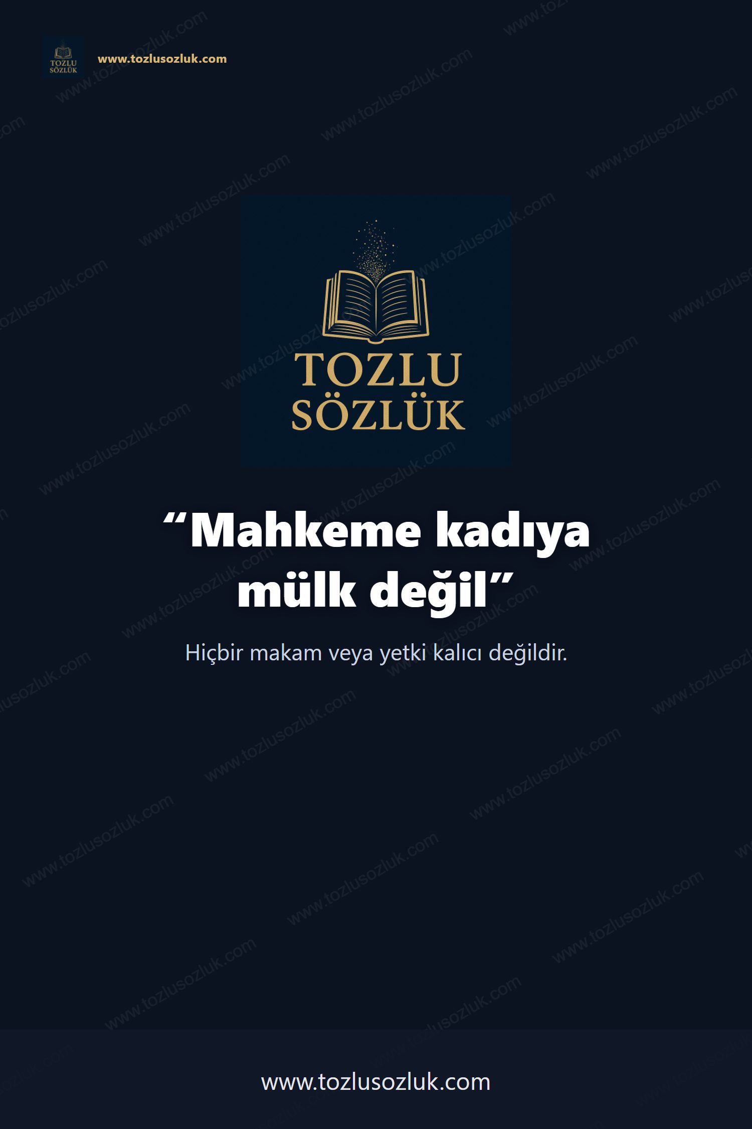 Mahkeme kadıya mülk değil Pinterest görseli