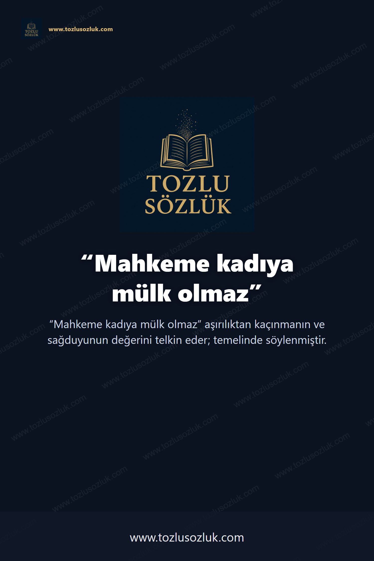 Mahkeme kadıya mülk olmaz Pinterest görseli