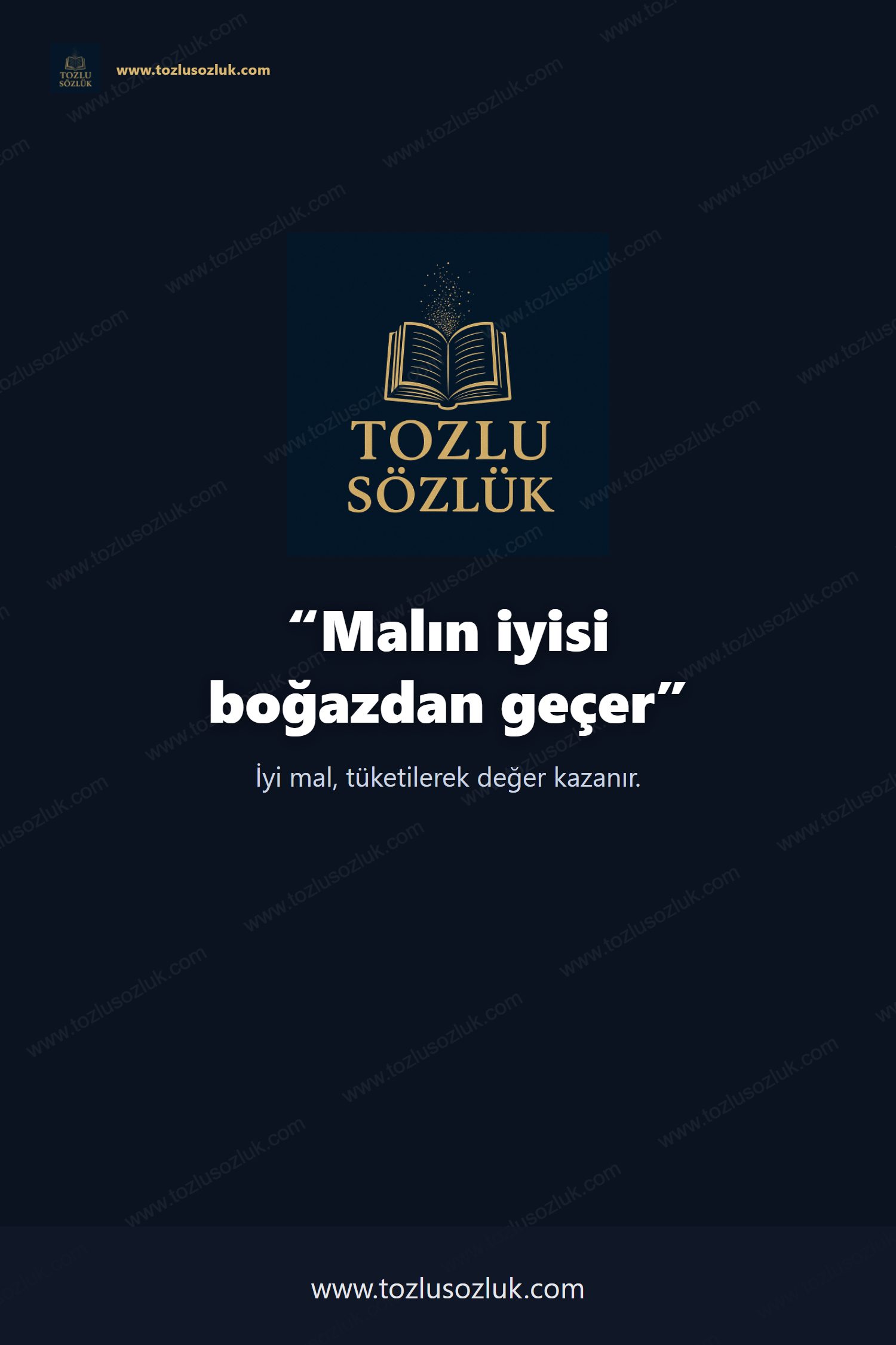 Malın iyisi boğazdan geçer Pinterest görseli