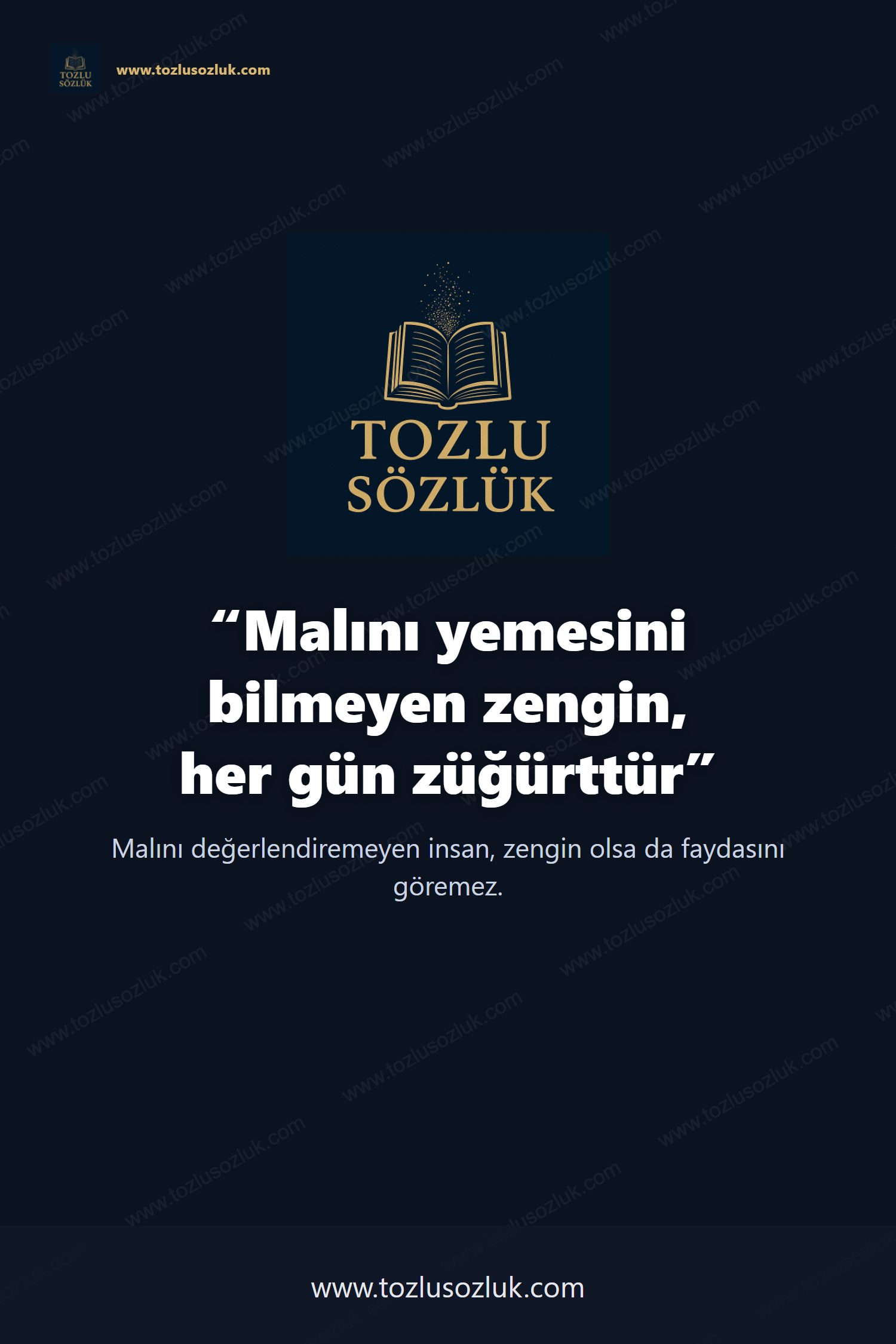 Malını yemesini bilmeyen zengin, her gün züğürttür Pinterest görseli