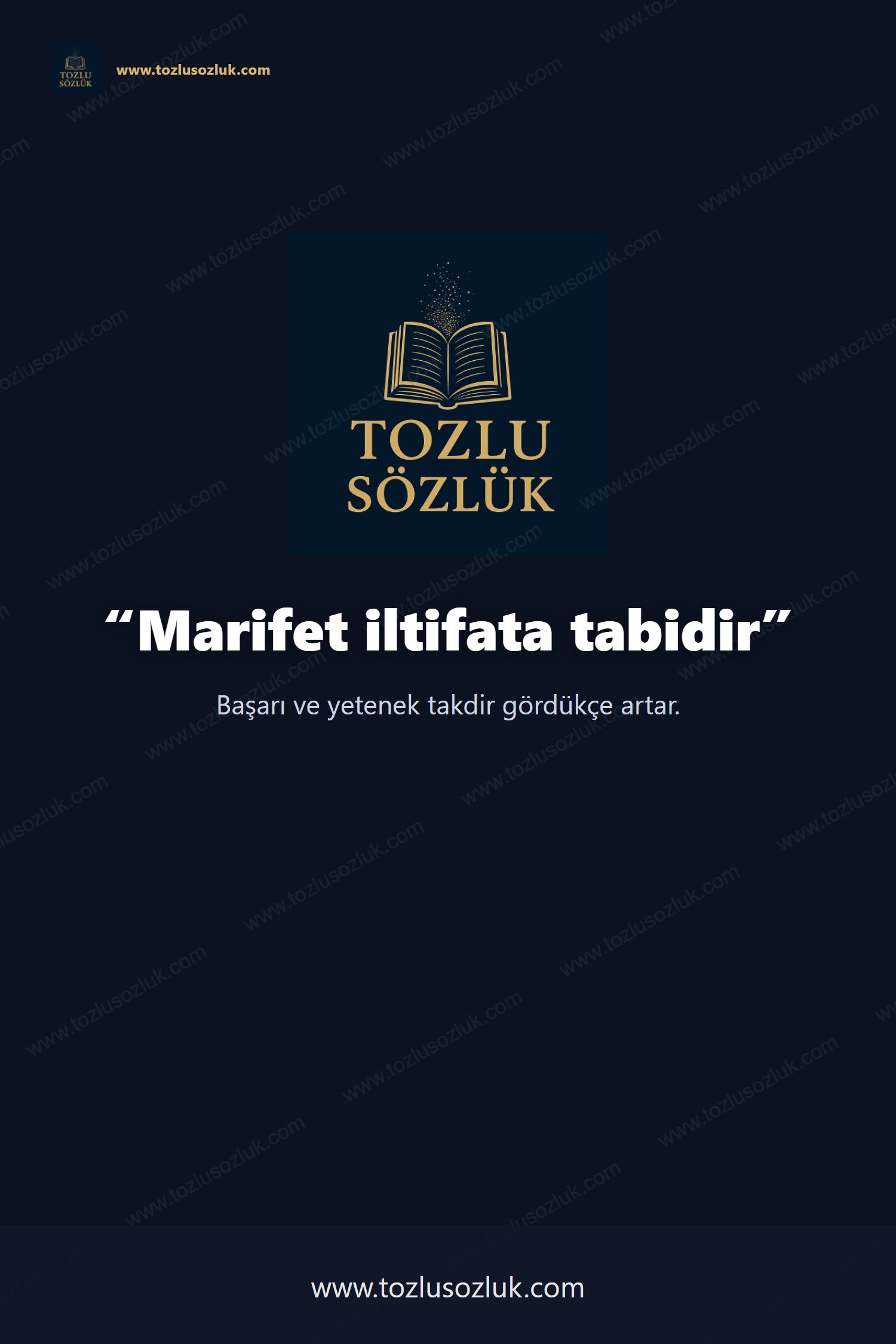 Marifet iltifata tabidir Pinterest görseli