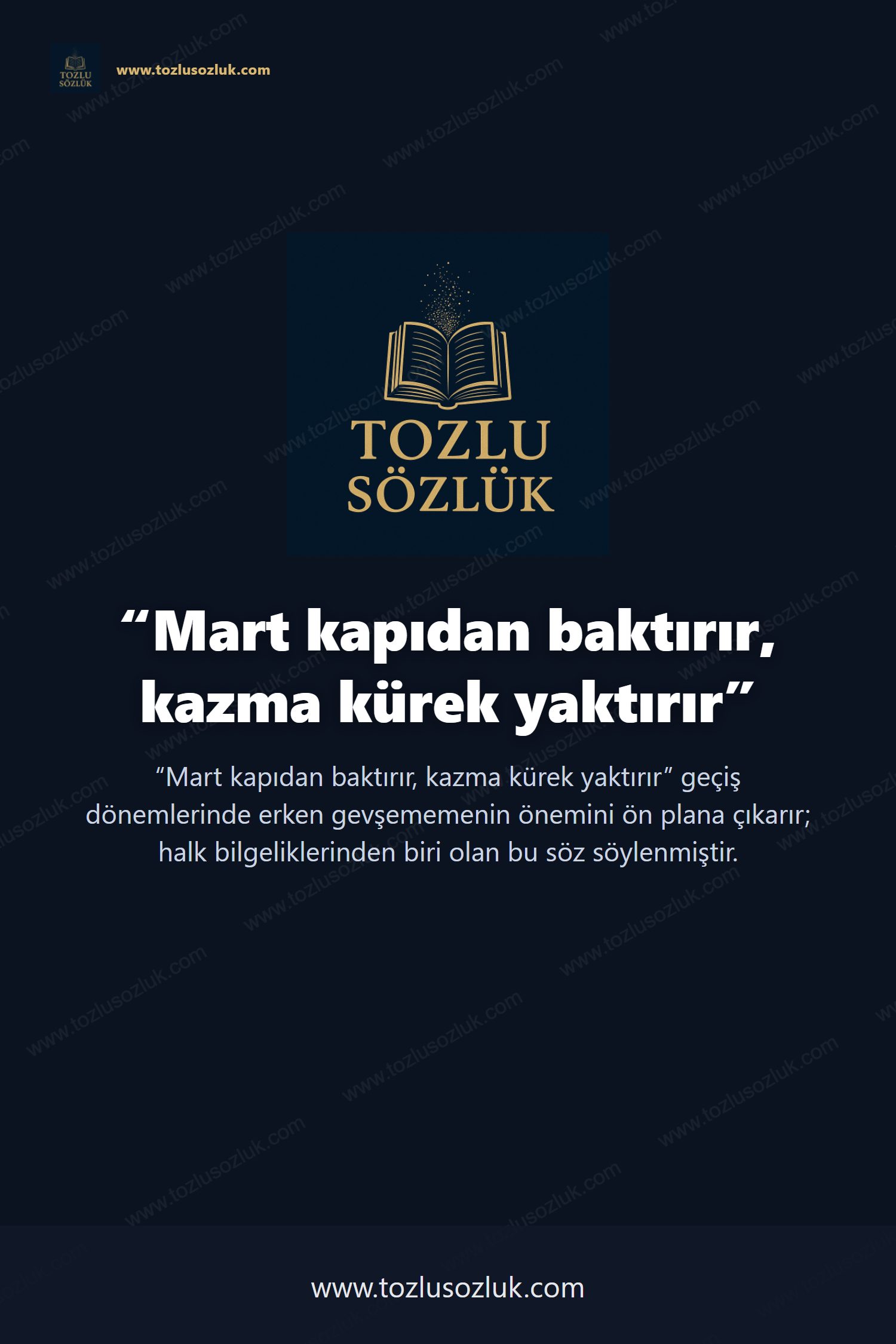Mart kapıdan baktırır, kazma kürek yaktırır Pinterest görseli