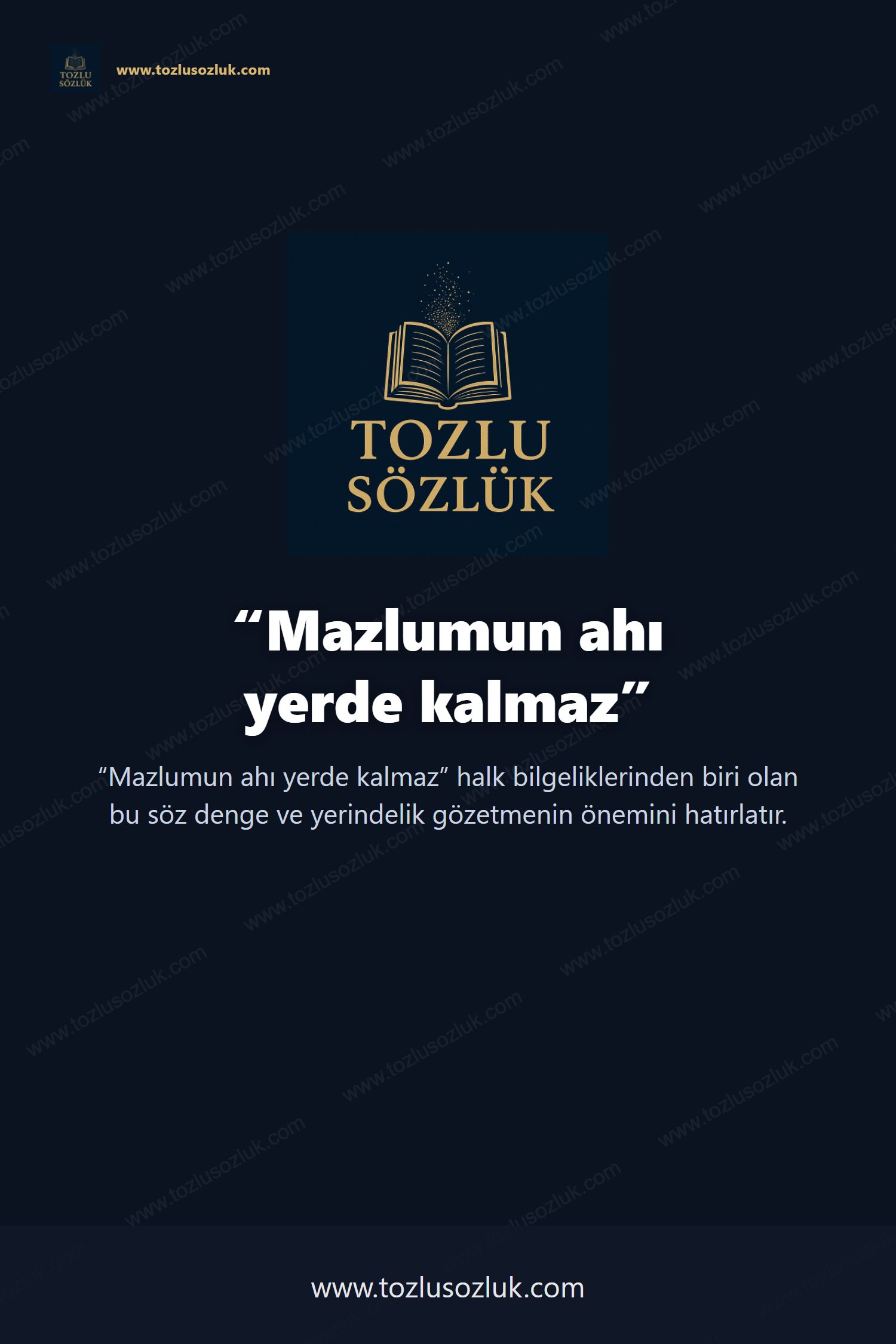 Mazlumun ahı yerde kalmaz Pinterest görseli