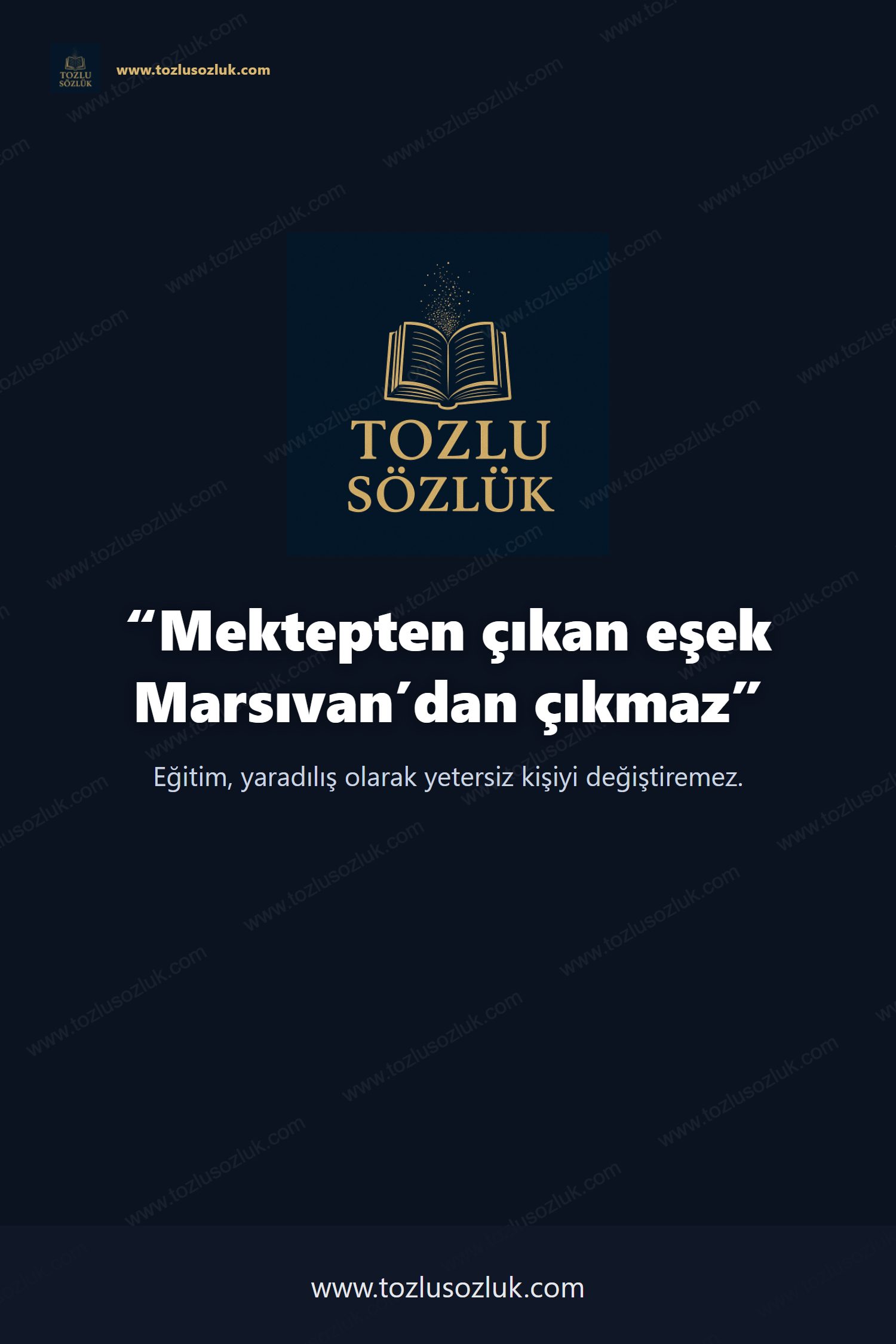 Mektepten çıkan eşek Marsıvan’dan çıkmaz Pinterest görseli