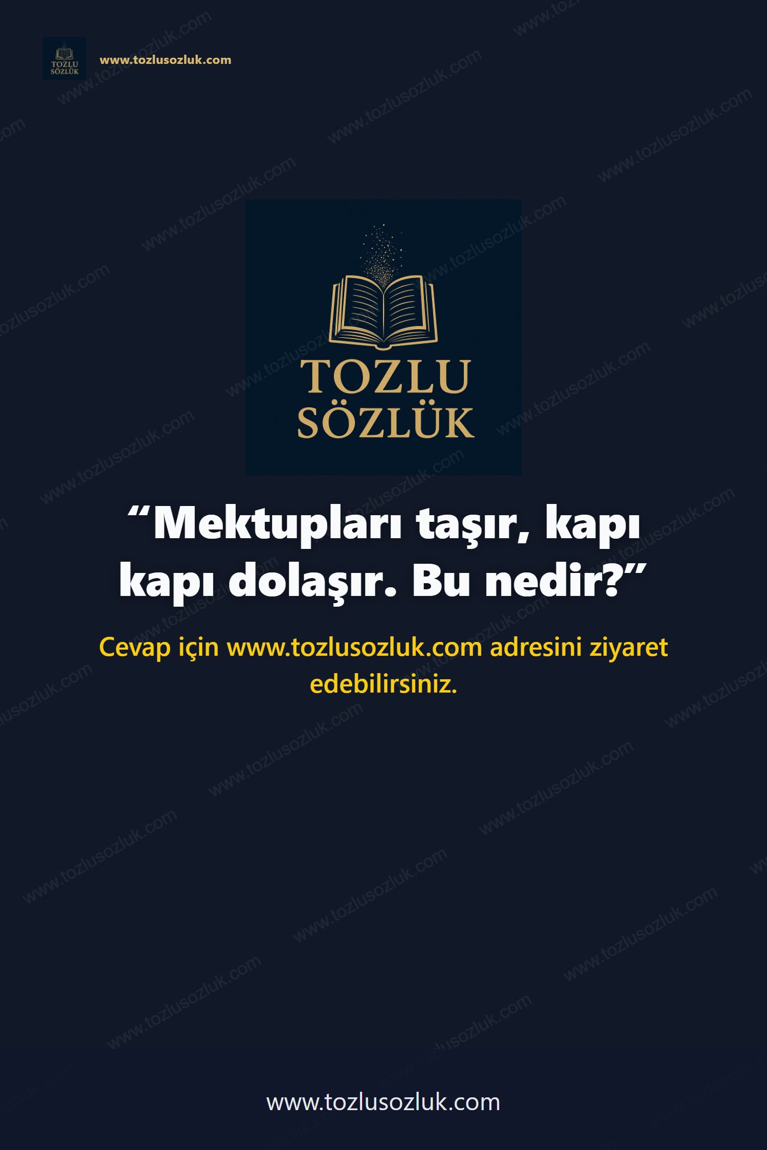 Mektupları taşır, kapı kapı dolaşır. Bu nedir? Pinterest görseli