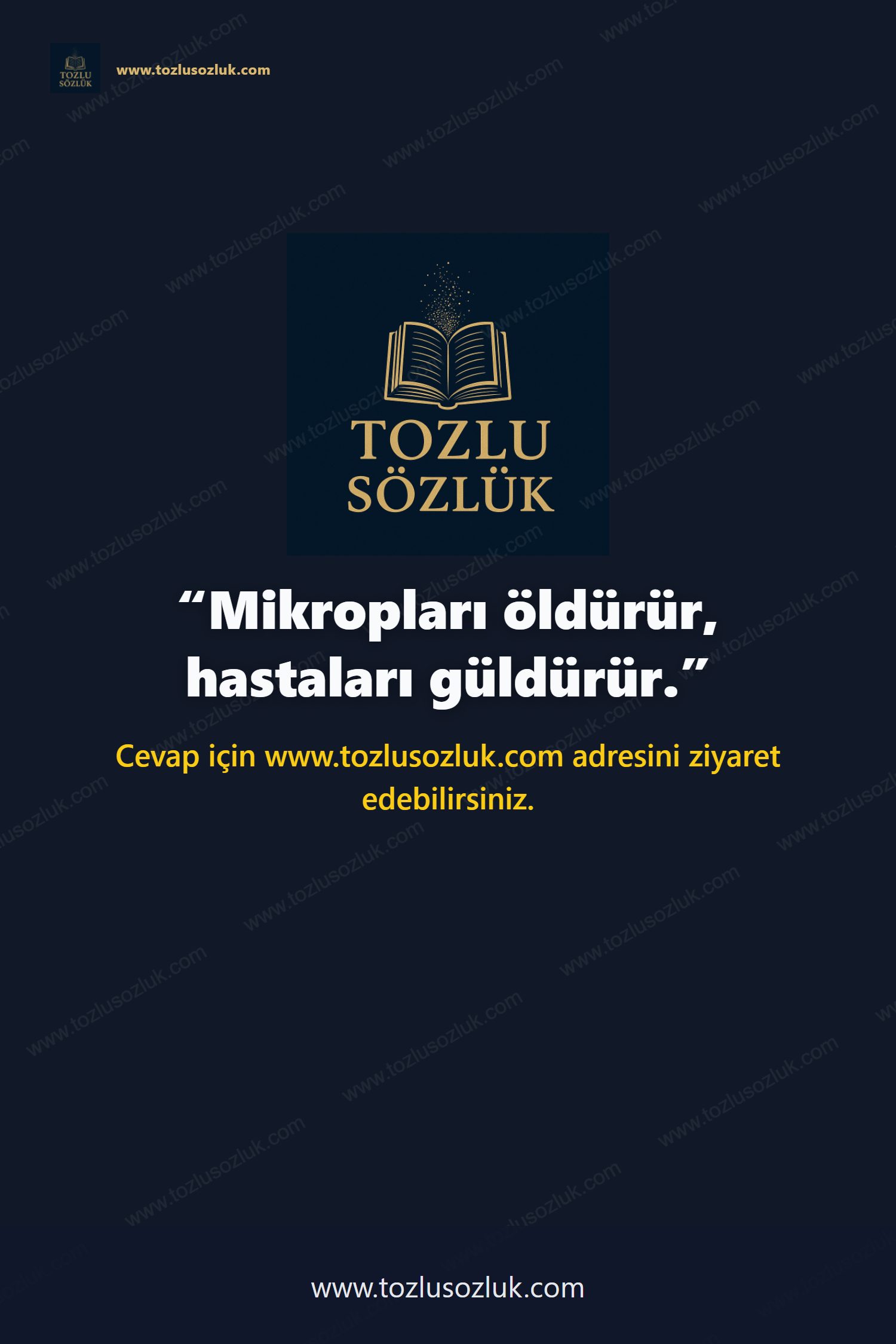 Mikropları öldürür, hastaları güldürür. Pinterest görseli