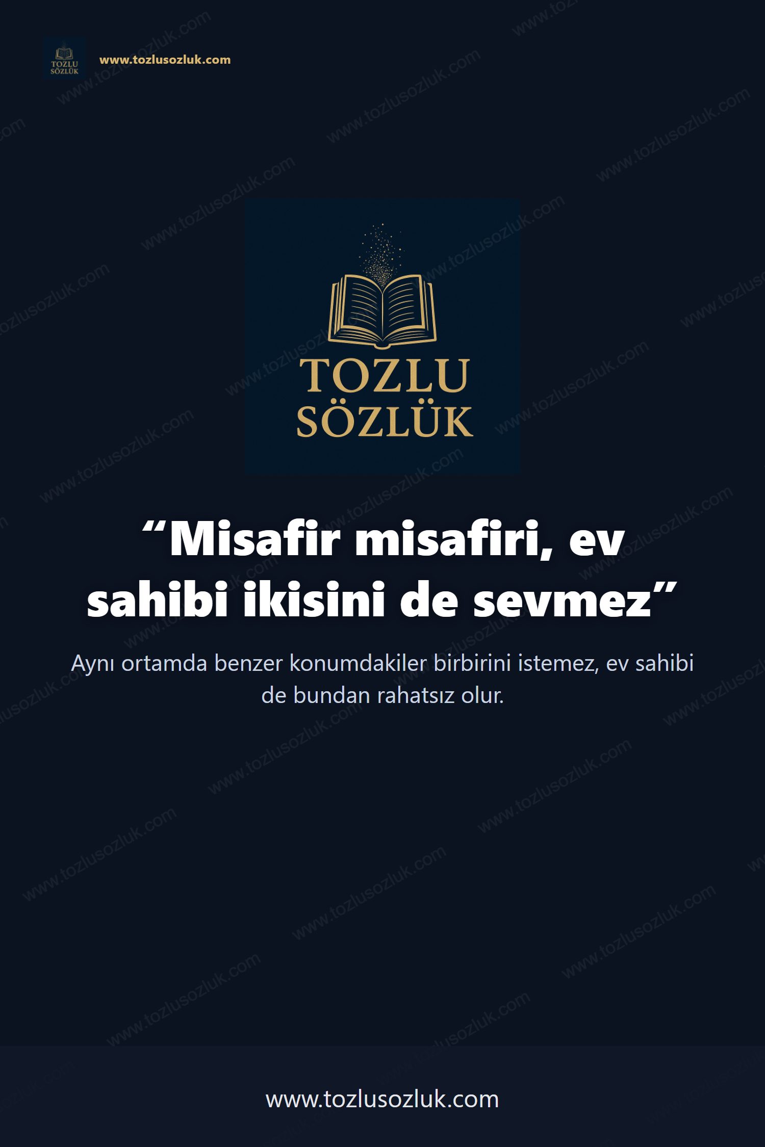 Misafir misafiri, ev sahibi ikisini de sevmez Pinterest görseli