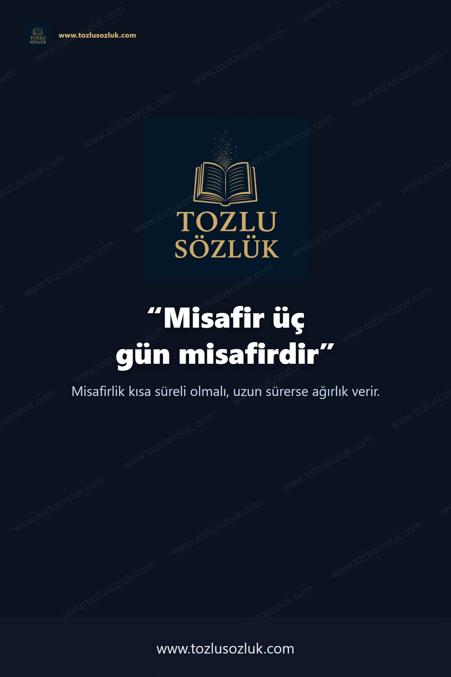 Misafir üç gün misafirdir Pinterest görseli