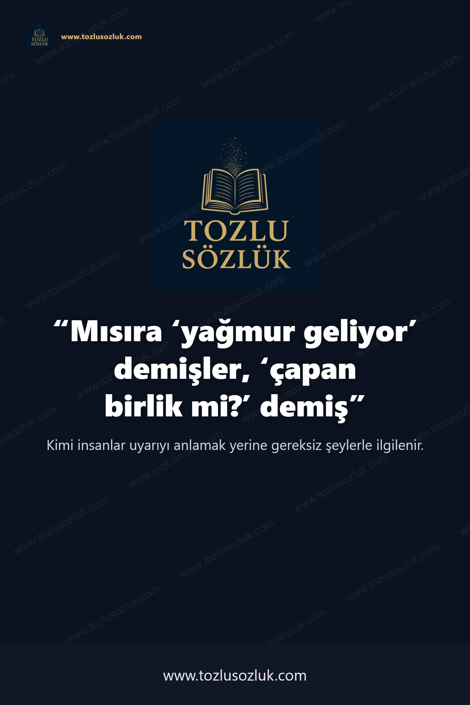 Mısıra ‘yağmur geliyor’ demişler, ‘çapan birlik mi?’ demiş Pinterest görseli