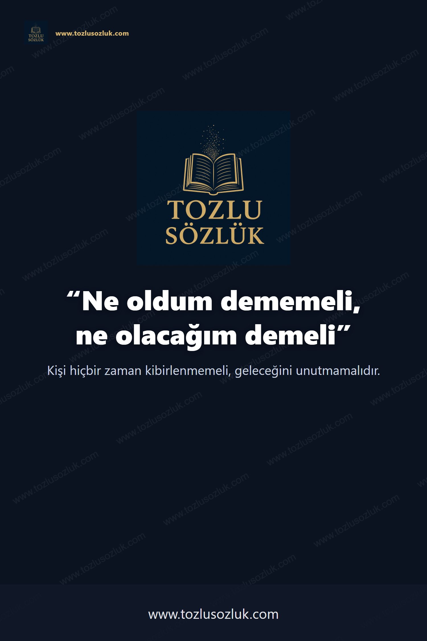 Ne oldum dememeli, ne olacağım demeli Pinterest görseli