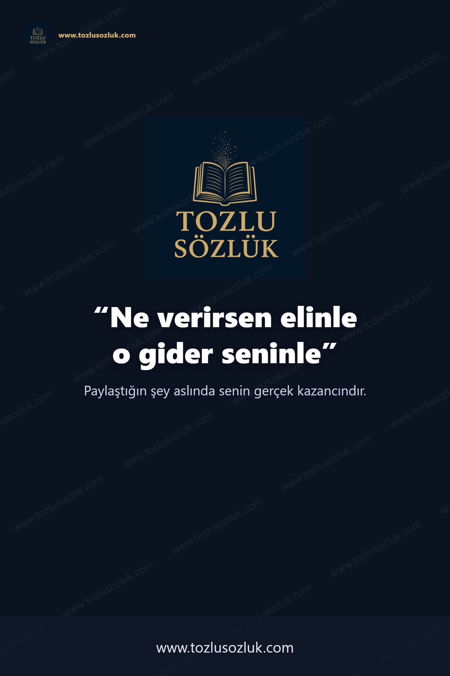 Ne verirsen elinle o gider seninle Pinterest görseli