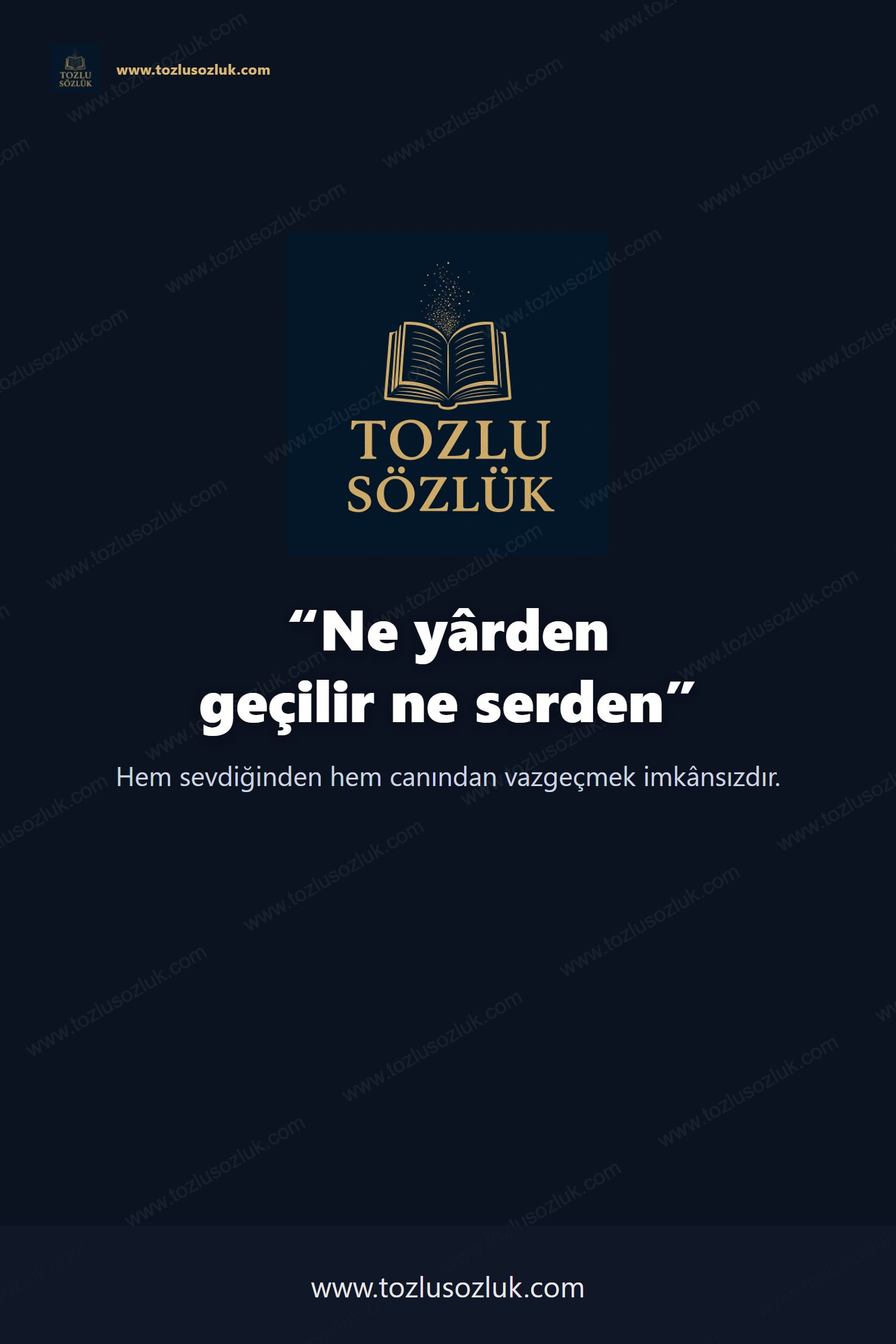 Ne yârden geçilir ne serden Pinterest görseli