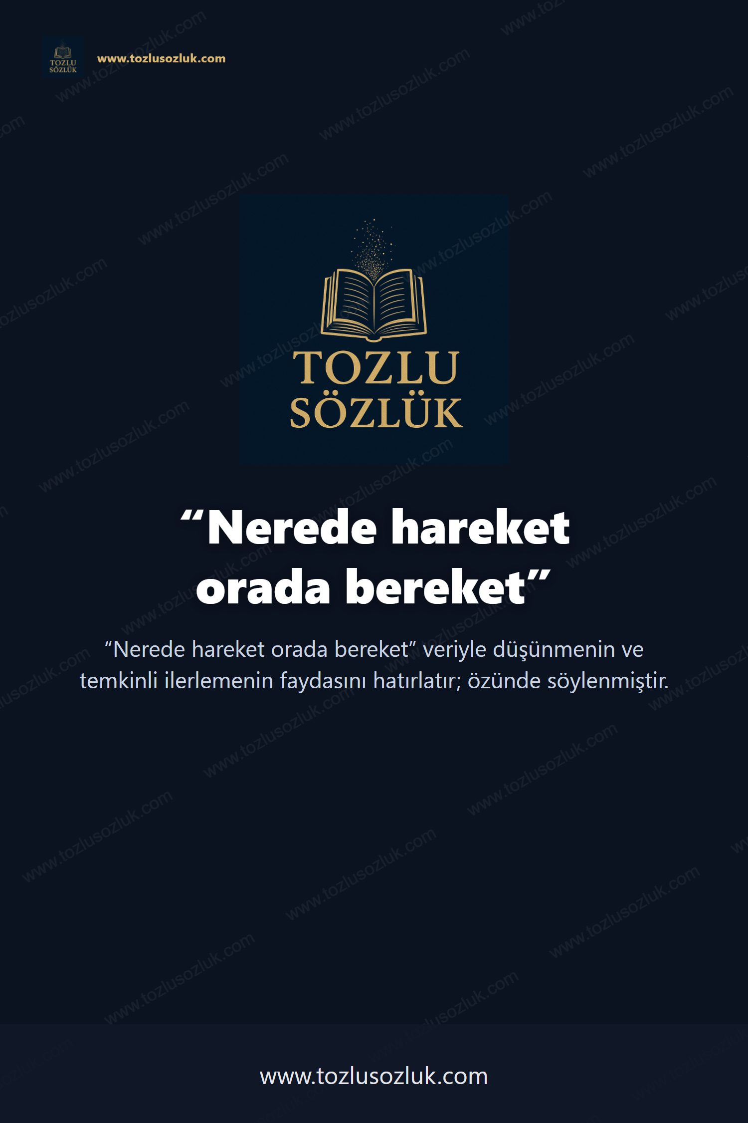 Nerede hareket orada bereket Pinterest görseli