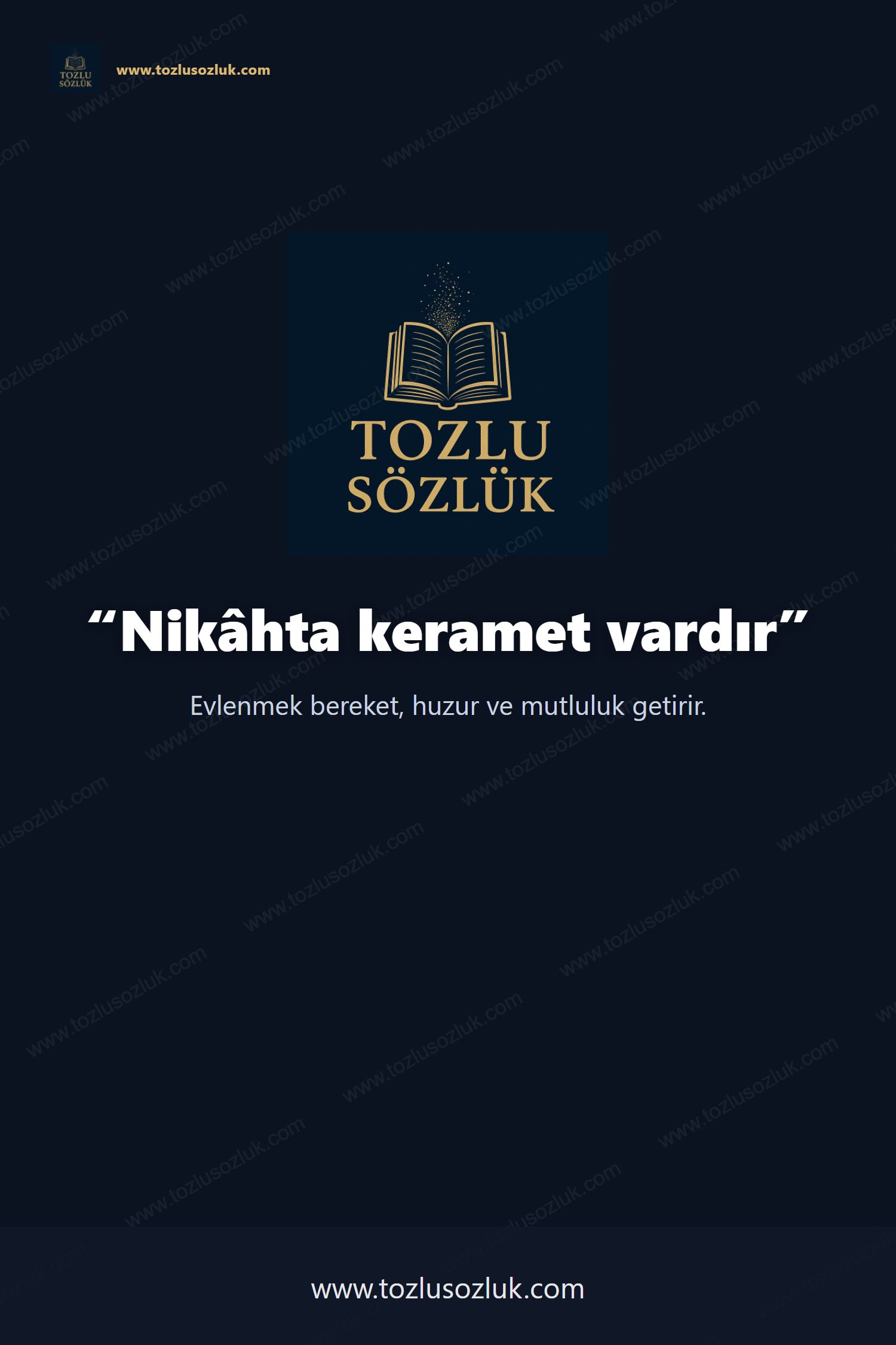 Nikâhta keramet vardır Pinterest görseli