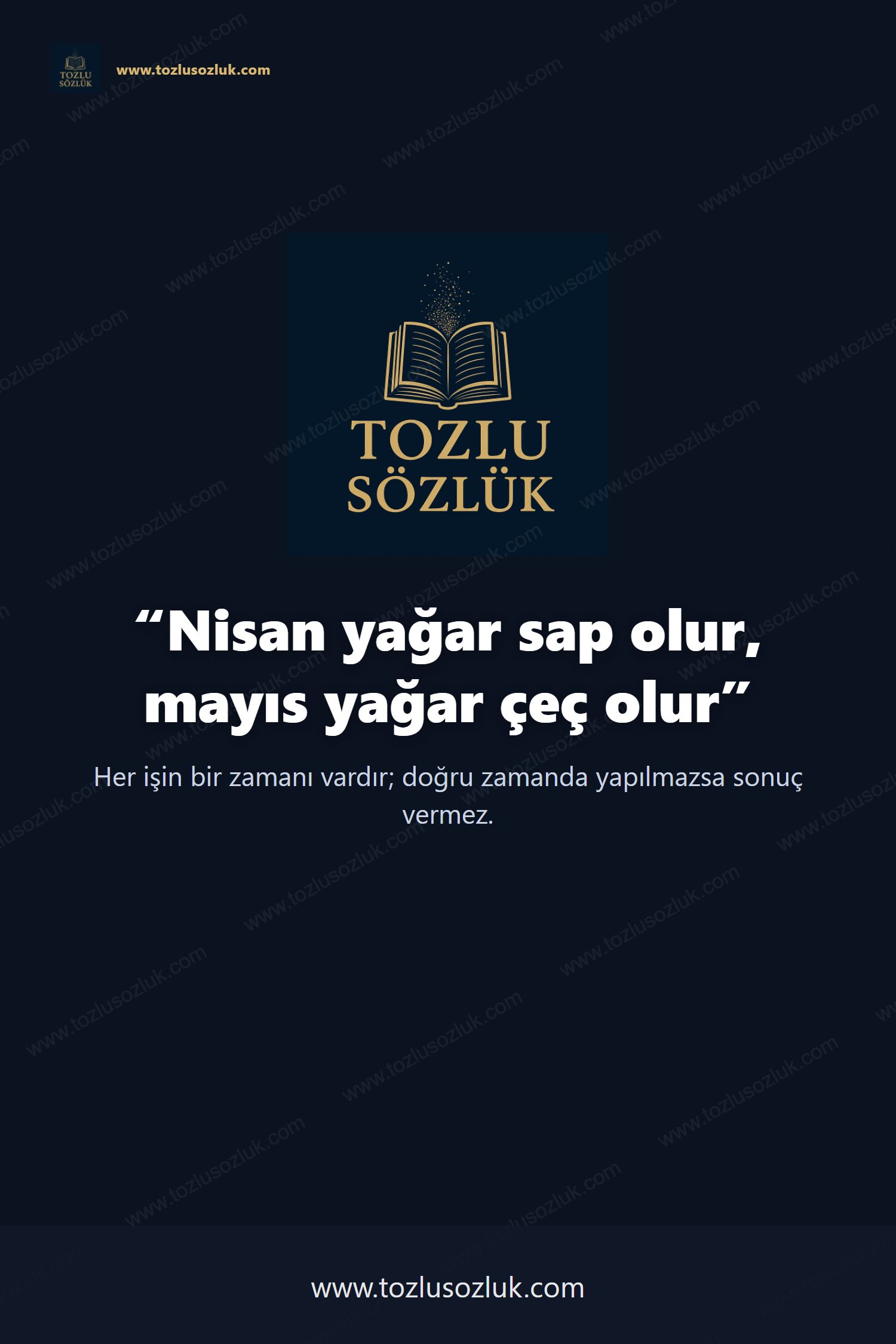 Nisan yağar sap olur, mayıs yağar çeç olur Pinterest görseli