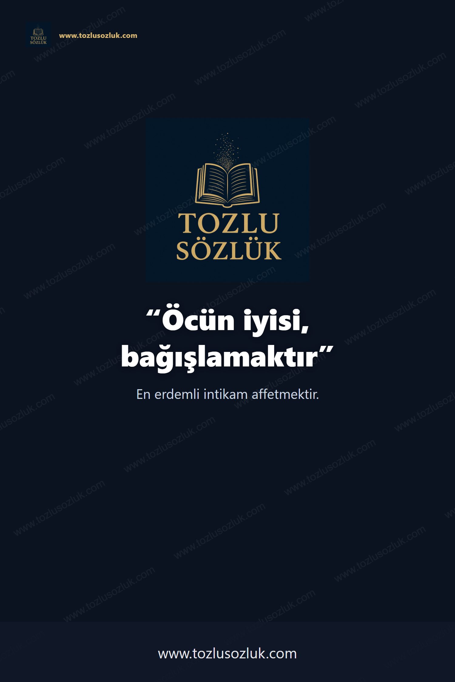 Öcün iyisi, bağışlamaktır Pinterest görseli