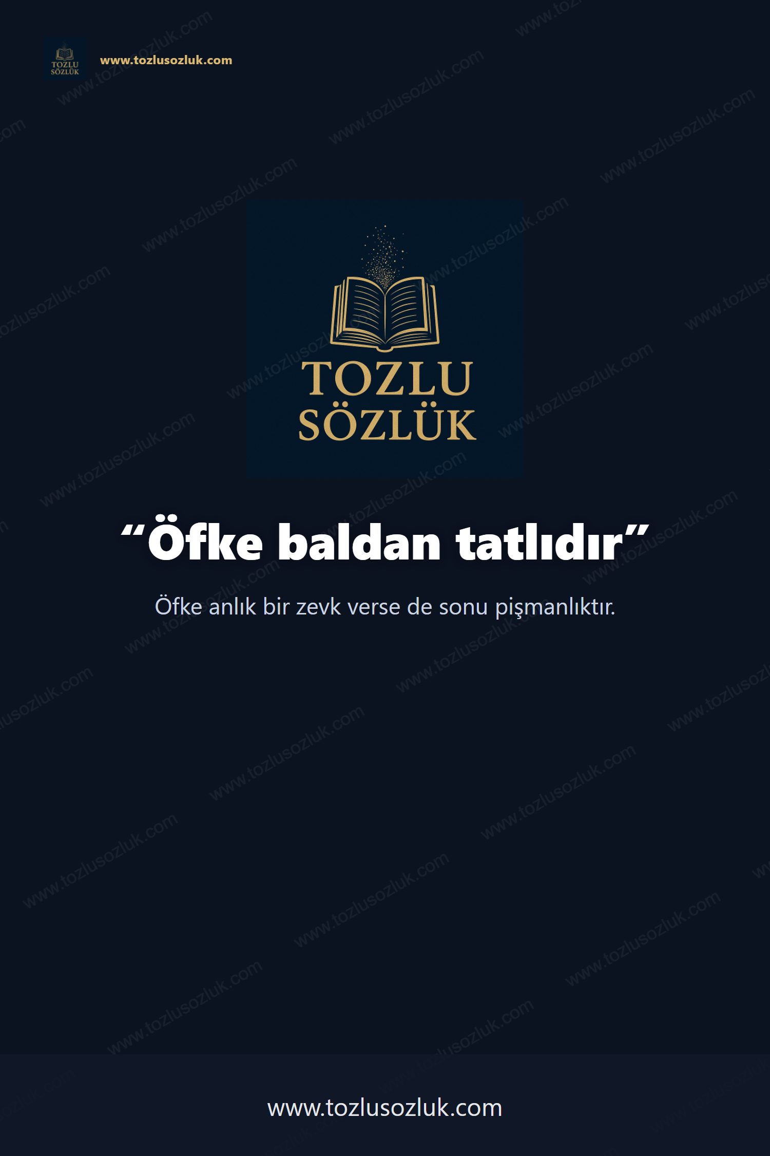 Öfke baldan tatlıdır Pinterest görseli