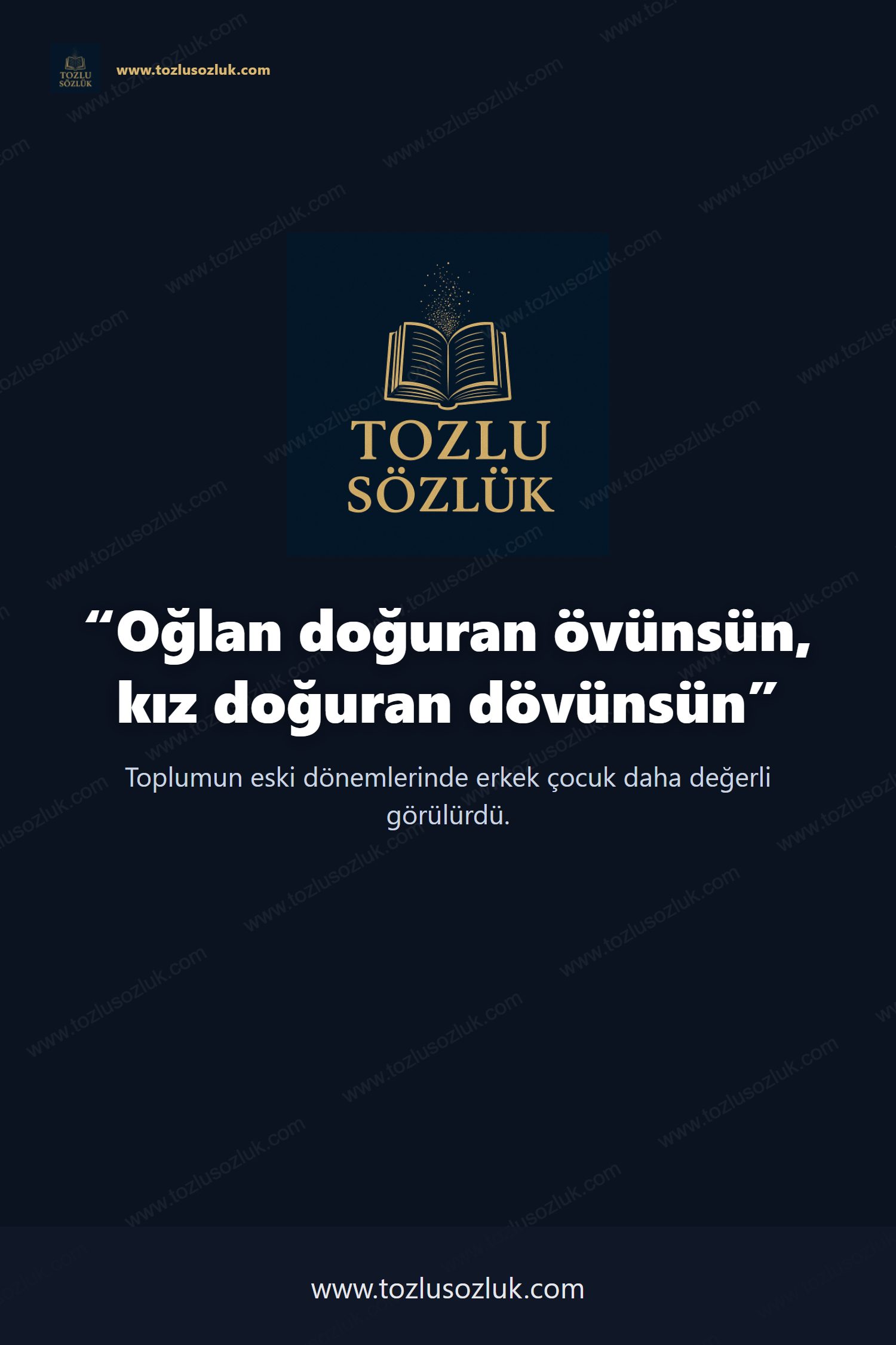 Oğlan doğuran övünsün, kız doğuran dövünsün Pinterest görseli