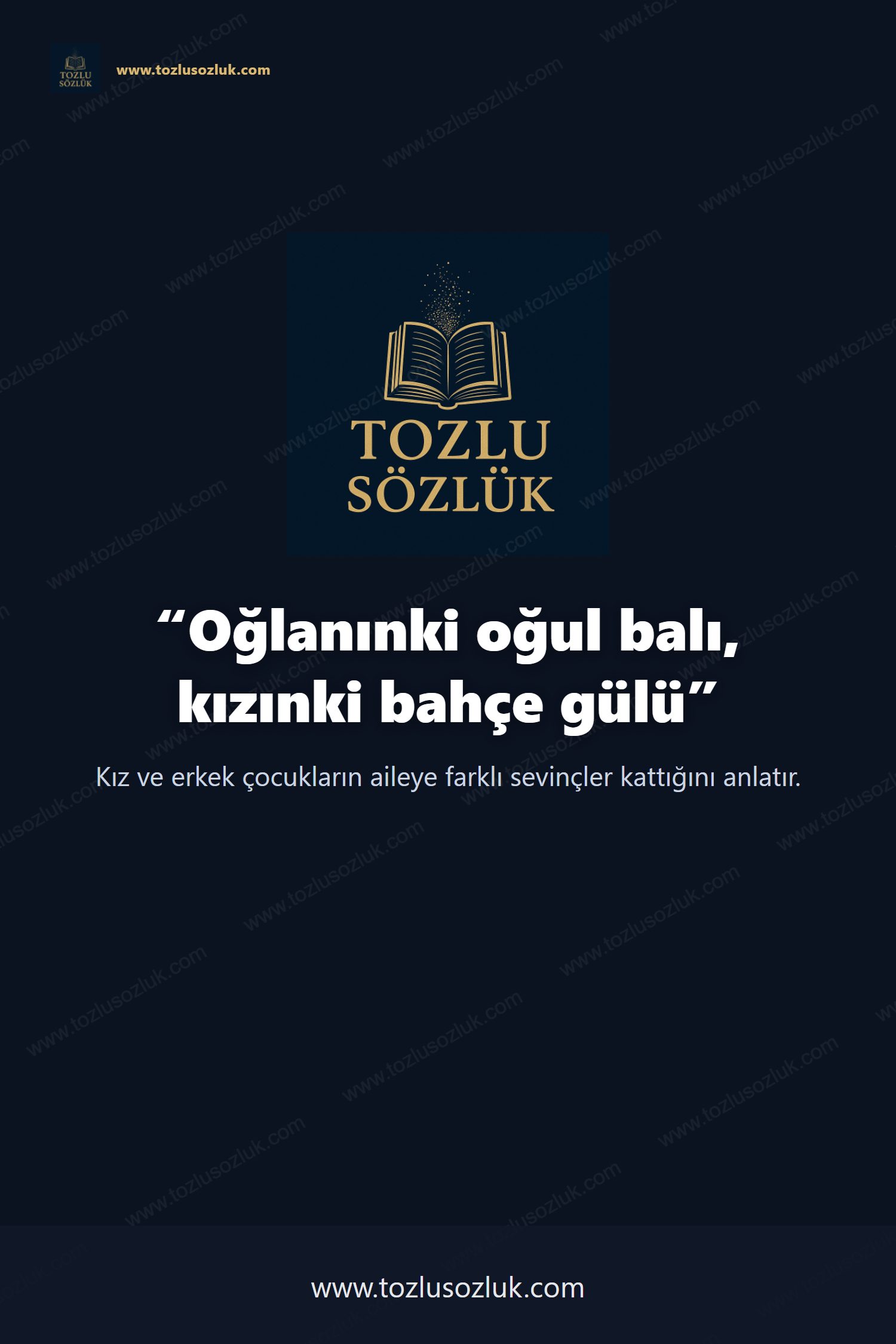 Oğlanınki oğul balı, kızınki bahçe gülü Pinterest görseli