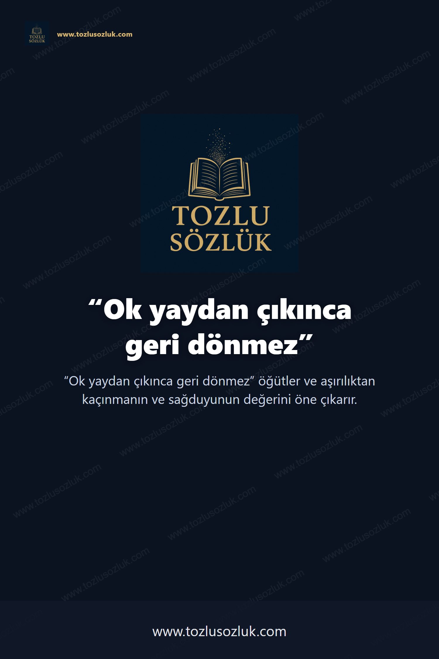 Ok yaydan çıkınca geri dönmez Pinterest görseli