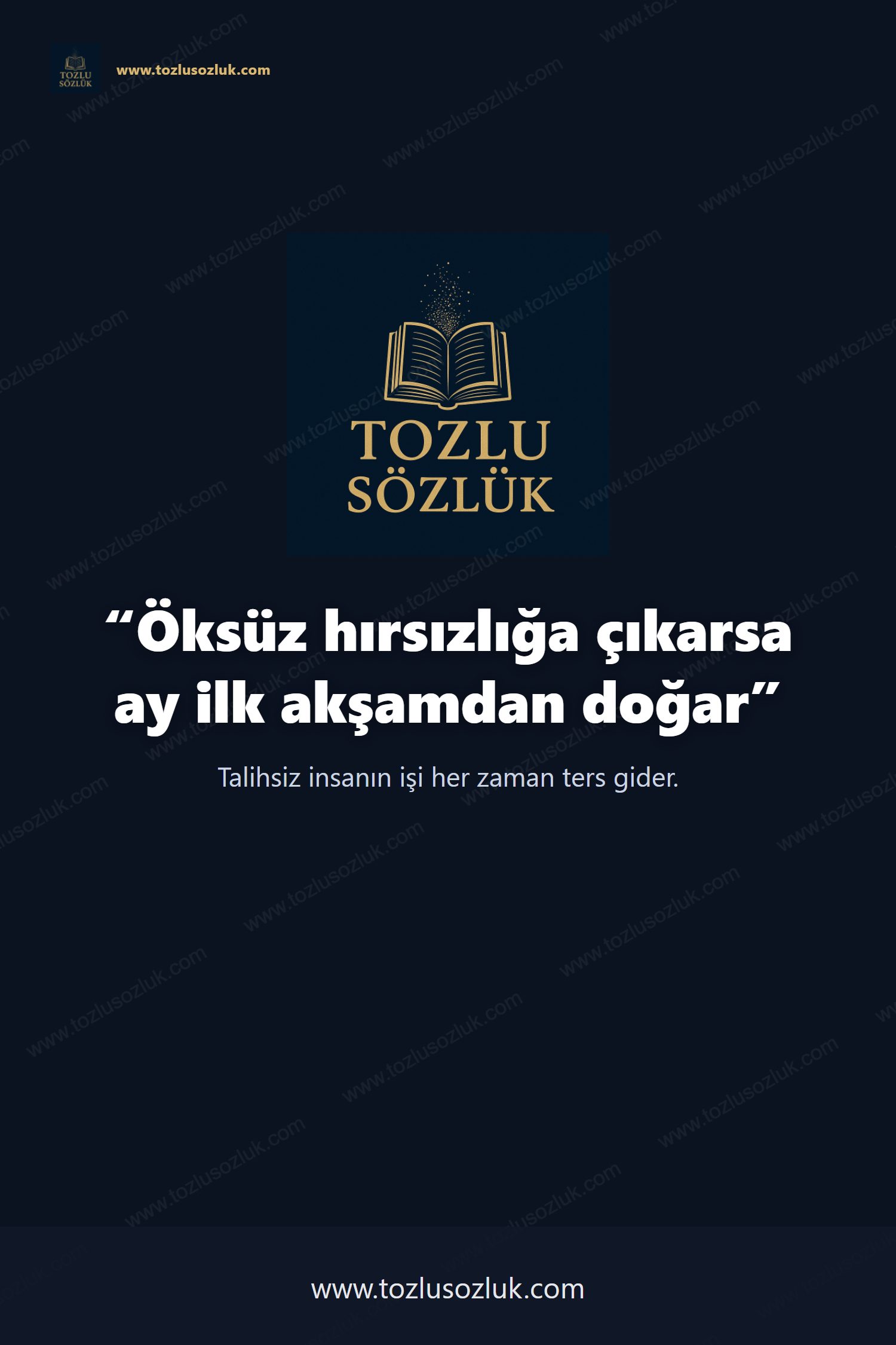 Öksüz hırsızlığa çıkarsa ay ilk akşamdan doğar Pinterest görseli