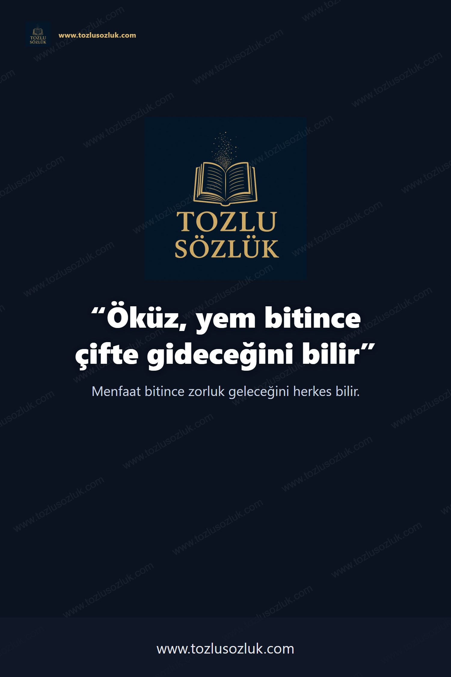 Öküz, yem bitince çifte gideceğini bilir Pinterest görseli