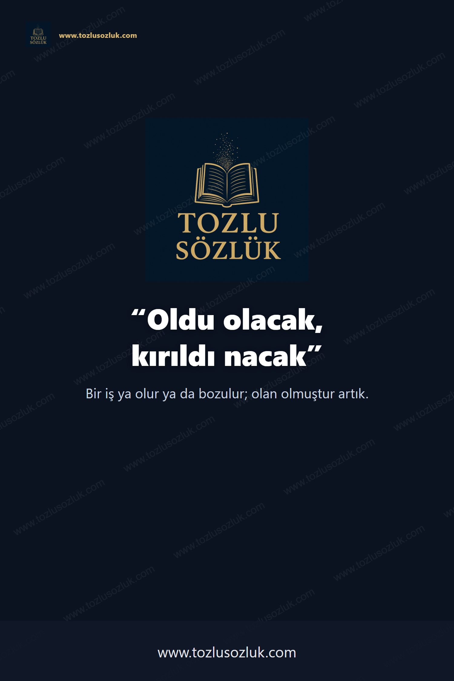 Oldu olacak, kırıldı nacak Pinterest görseli