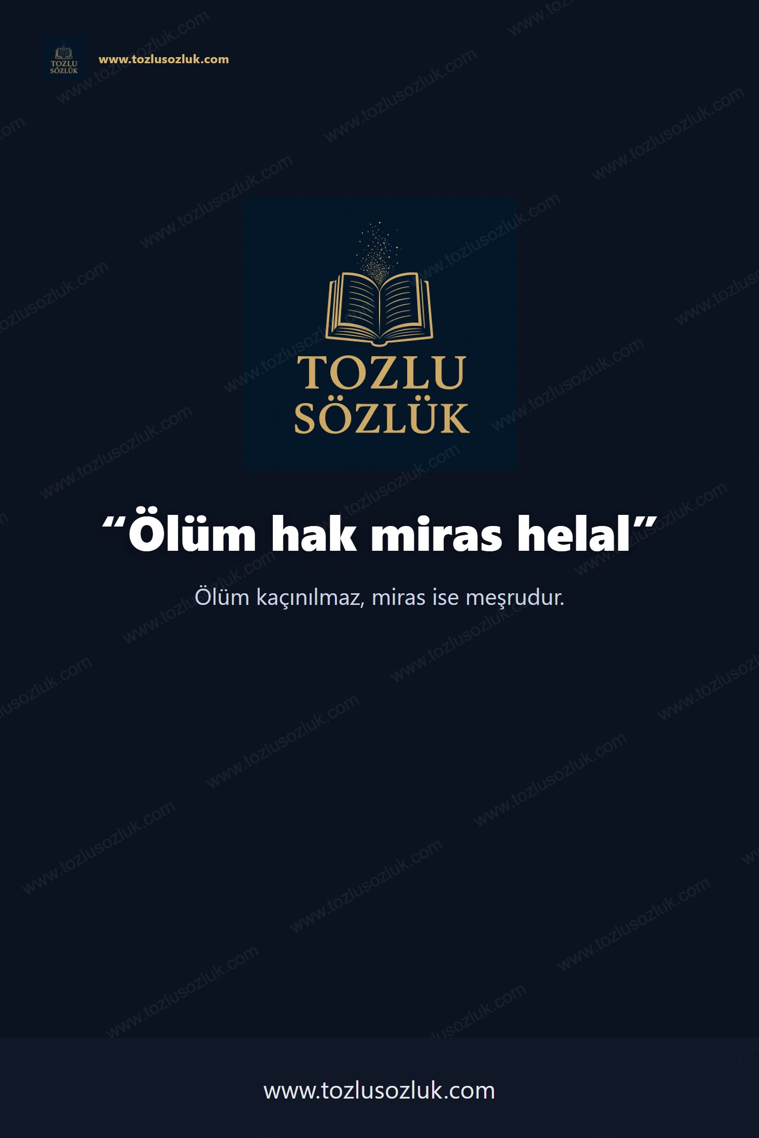 Ölüm hak miras helal Pinterest görseli